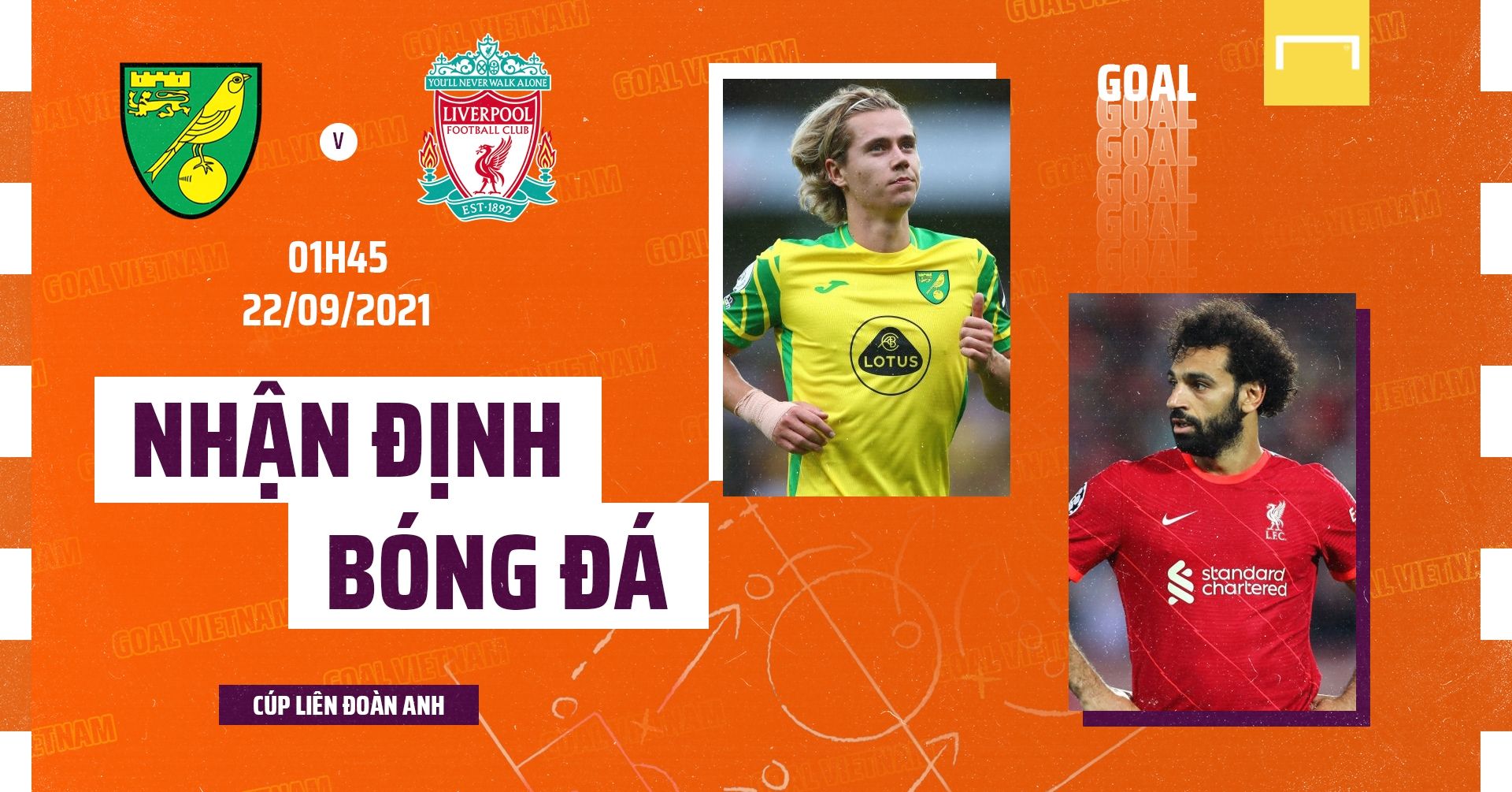 Norwich vs Liverpool Carabao Cup 2021/22 GFX