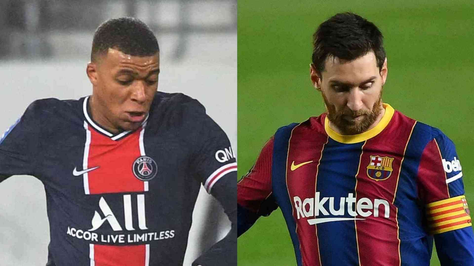 Mbappe PSG Messi Barcelona 2020-21