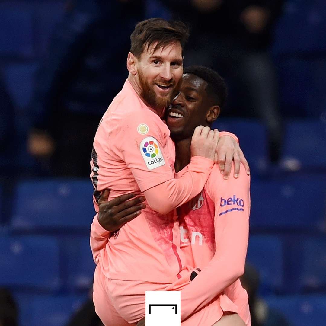 Ousmane Dembele Lionel Messi Barcelona GFX