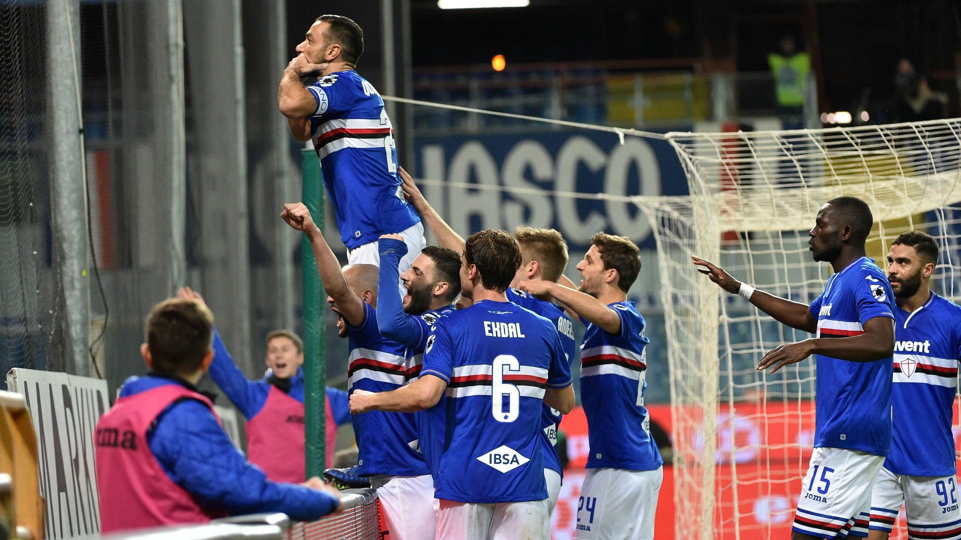 Quagliarella Sampdoria Udinese celeb