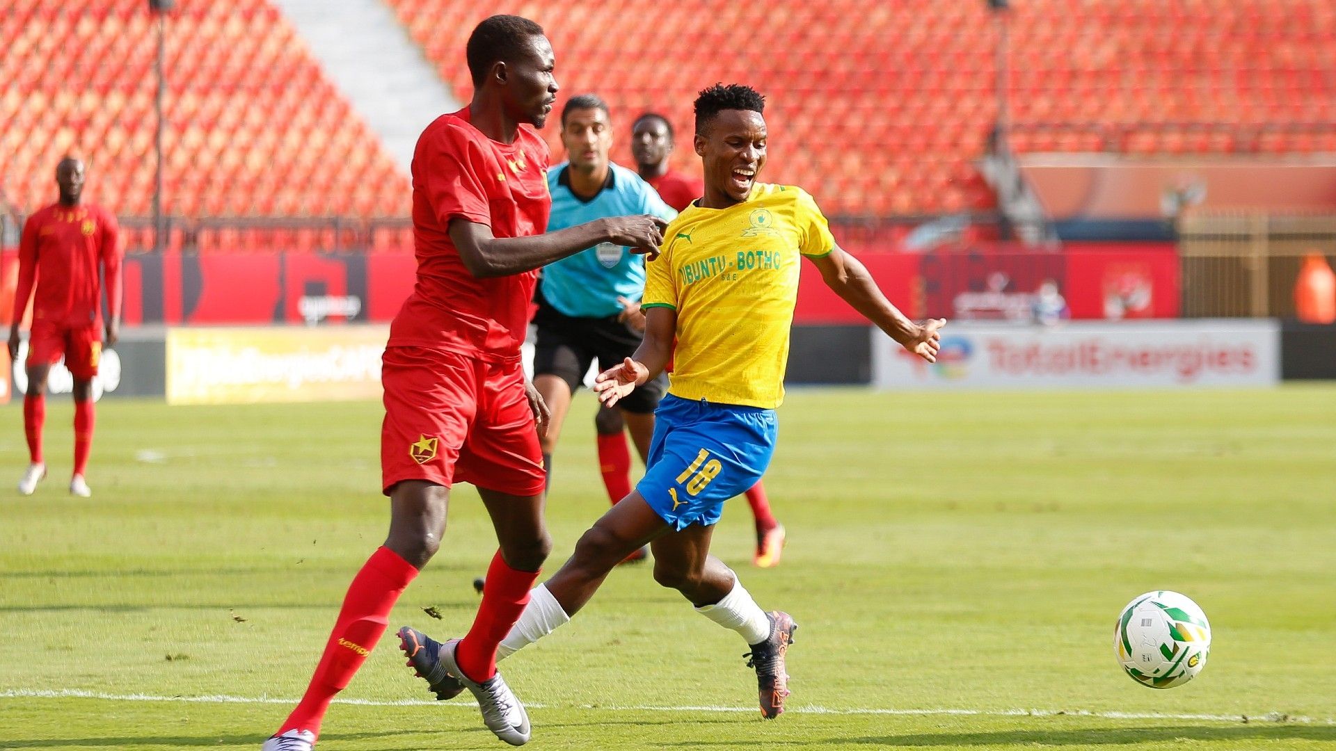 Mustafa Karshoum, Al Merrikh & Themba Zwane, Mamelodi Sundowns, February 2022