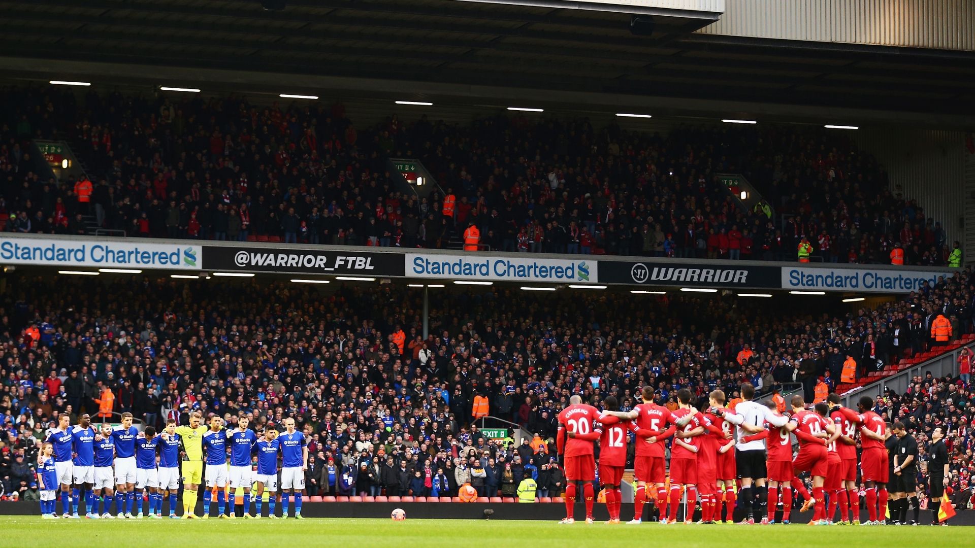 Wayne Harrison minute's silence Anfield