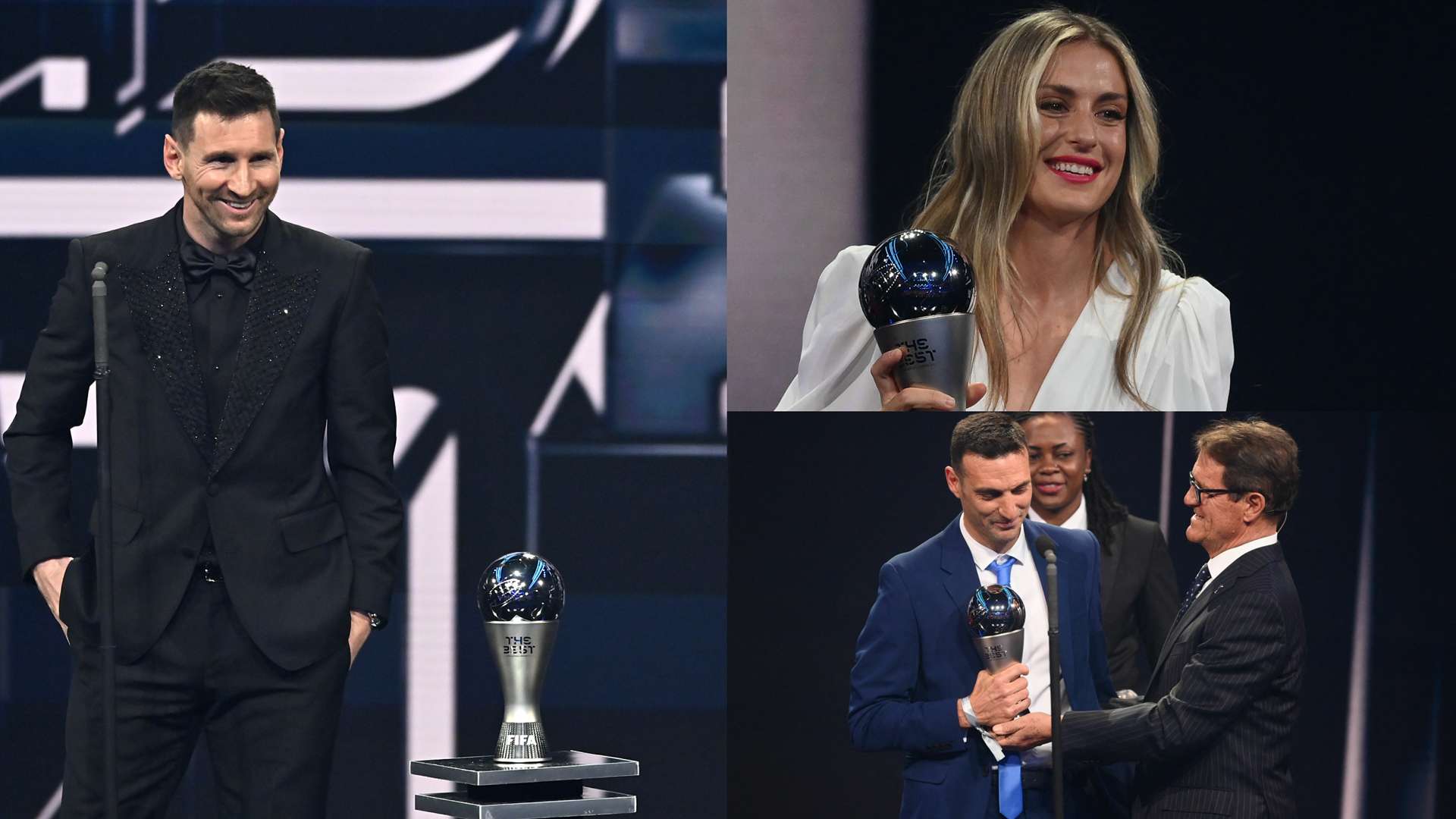 Lionel Messi, Alexia Putellas, Lionel Scaloni, Fabio Capello