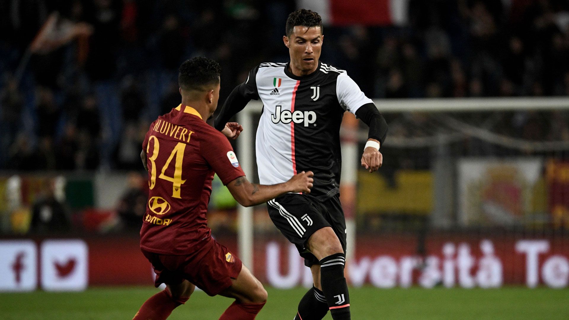 Kluivert Ronaldo Roma Juventus