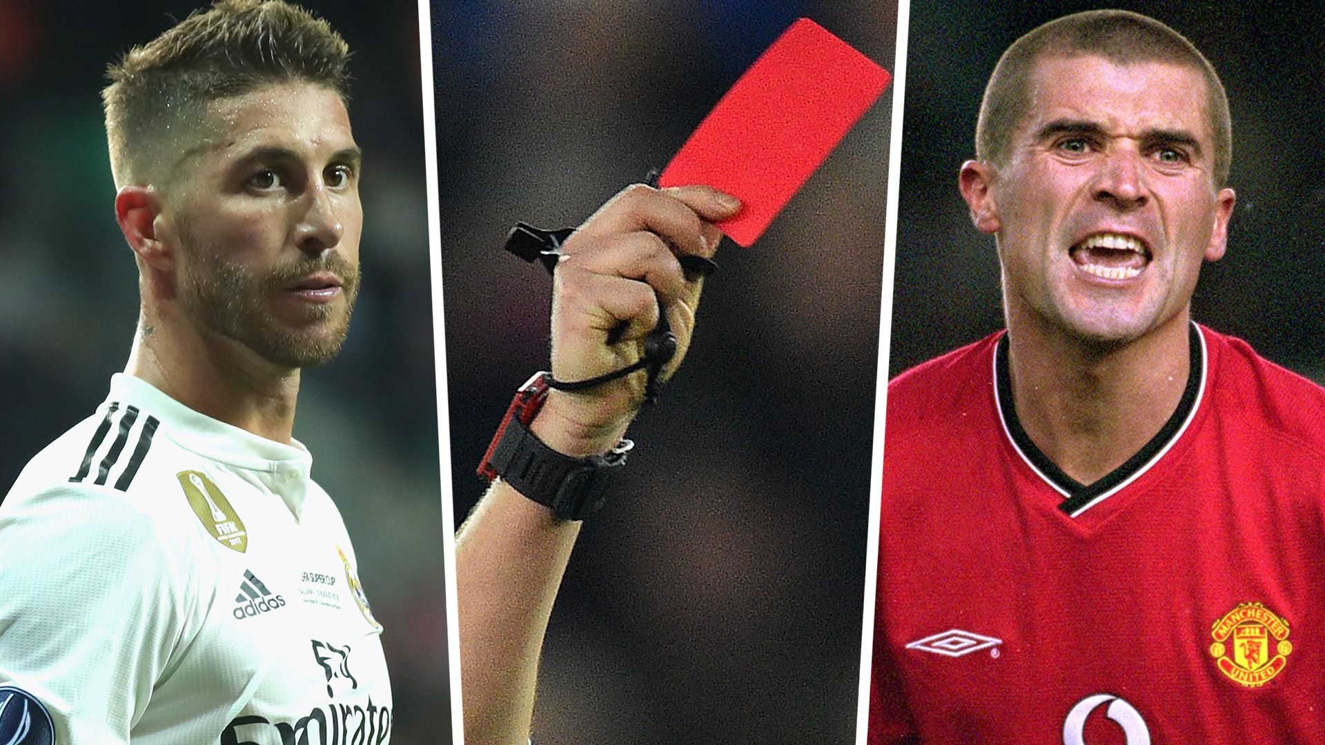 Sergio Ramos, Roy Keane & footballers with a rotten red card