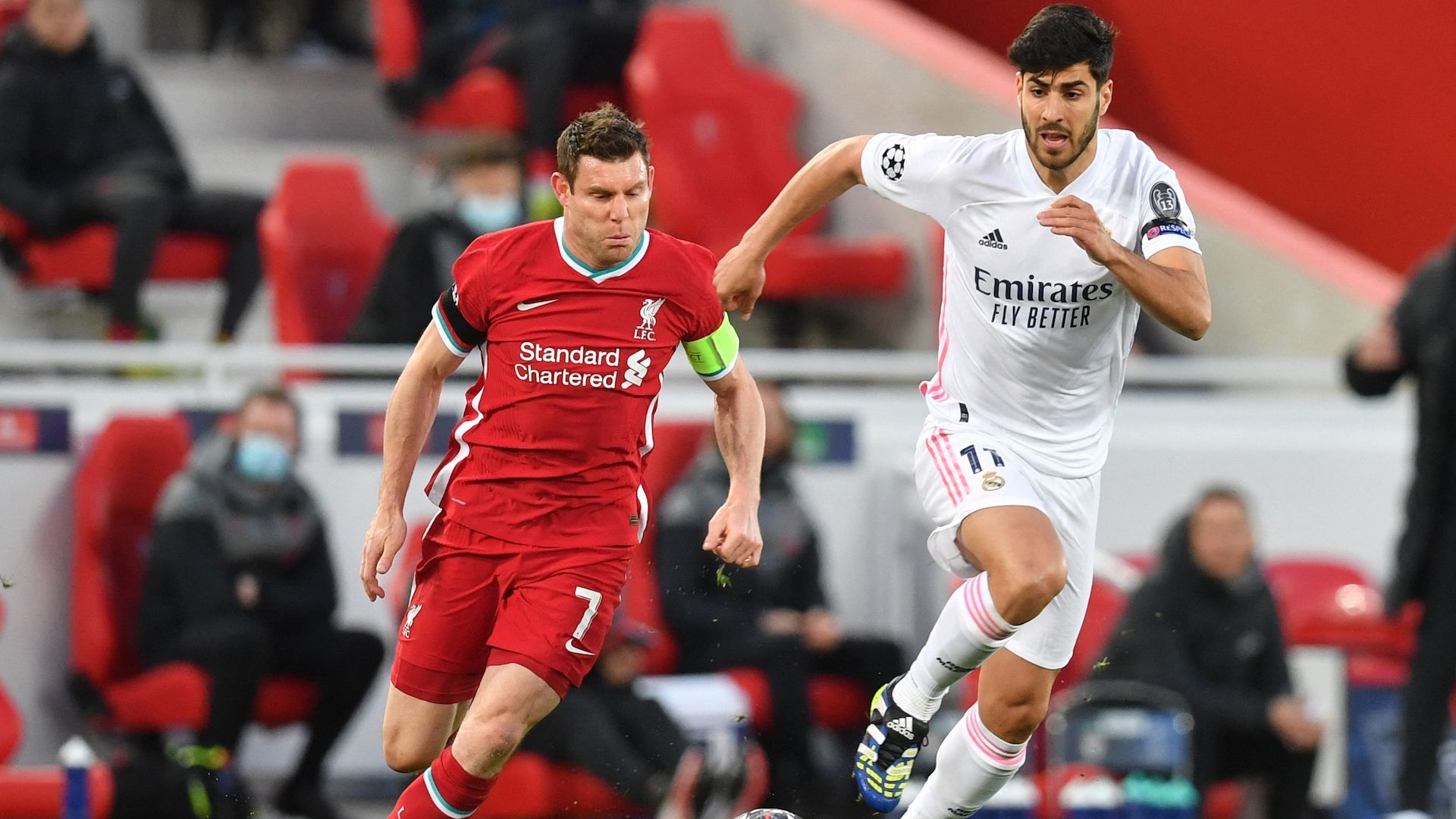 James Milner & Marco Asensio Liverpool vs Real Madrid 14042021