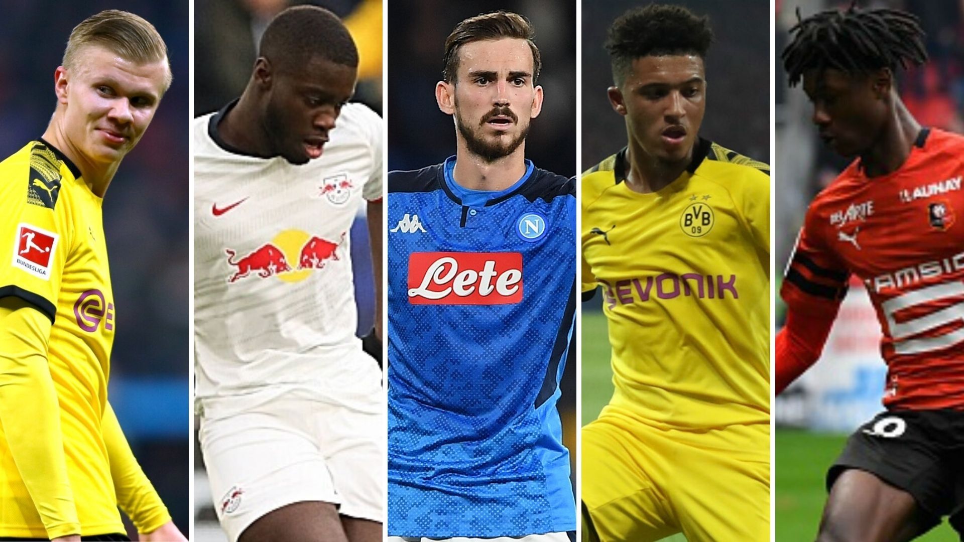 Haaland, Upamecano, Fabián, Sancho y Camavinga