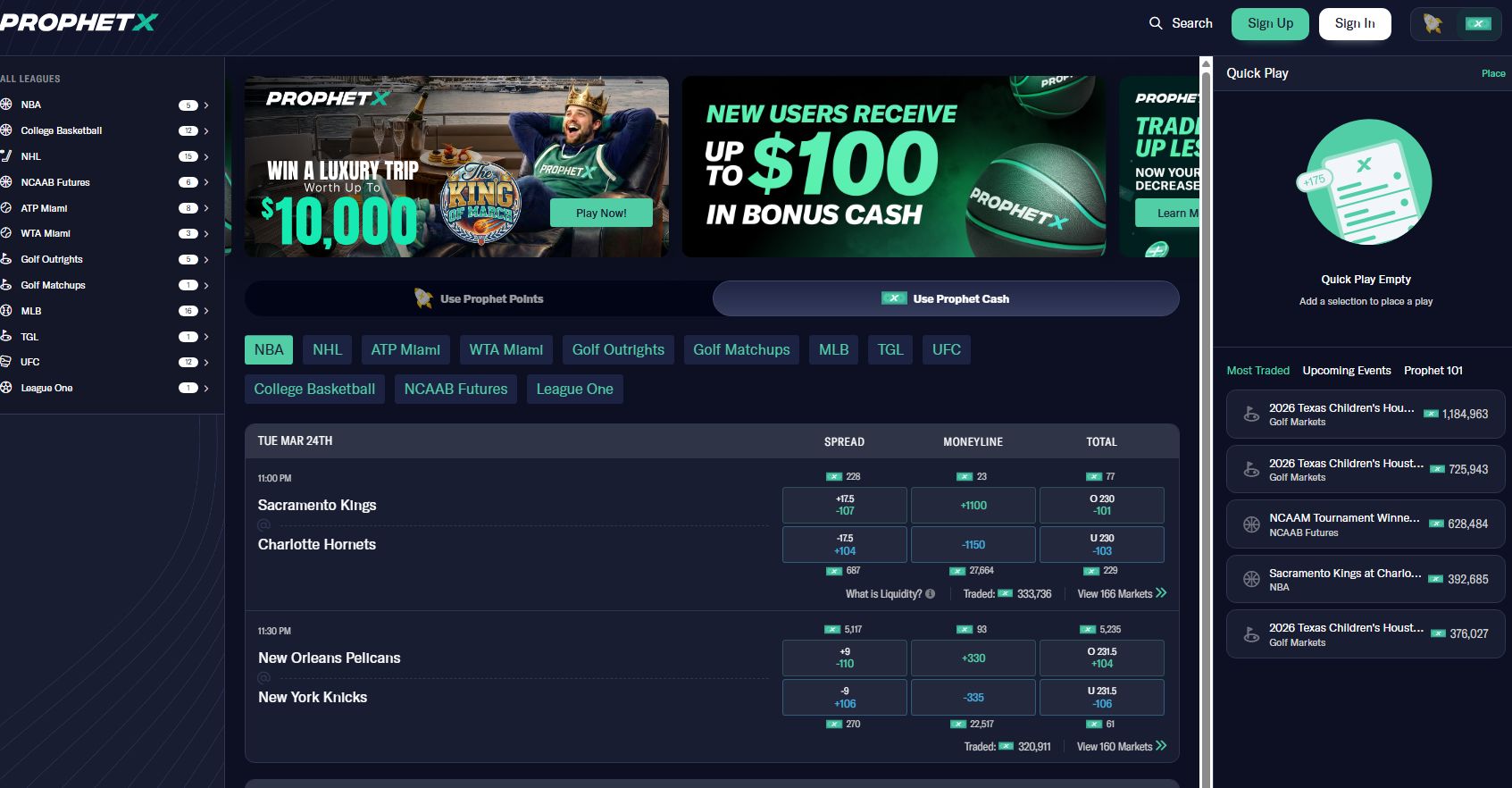 prophetx sports trading