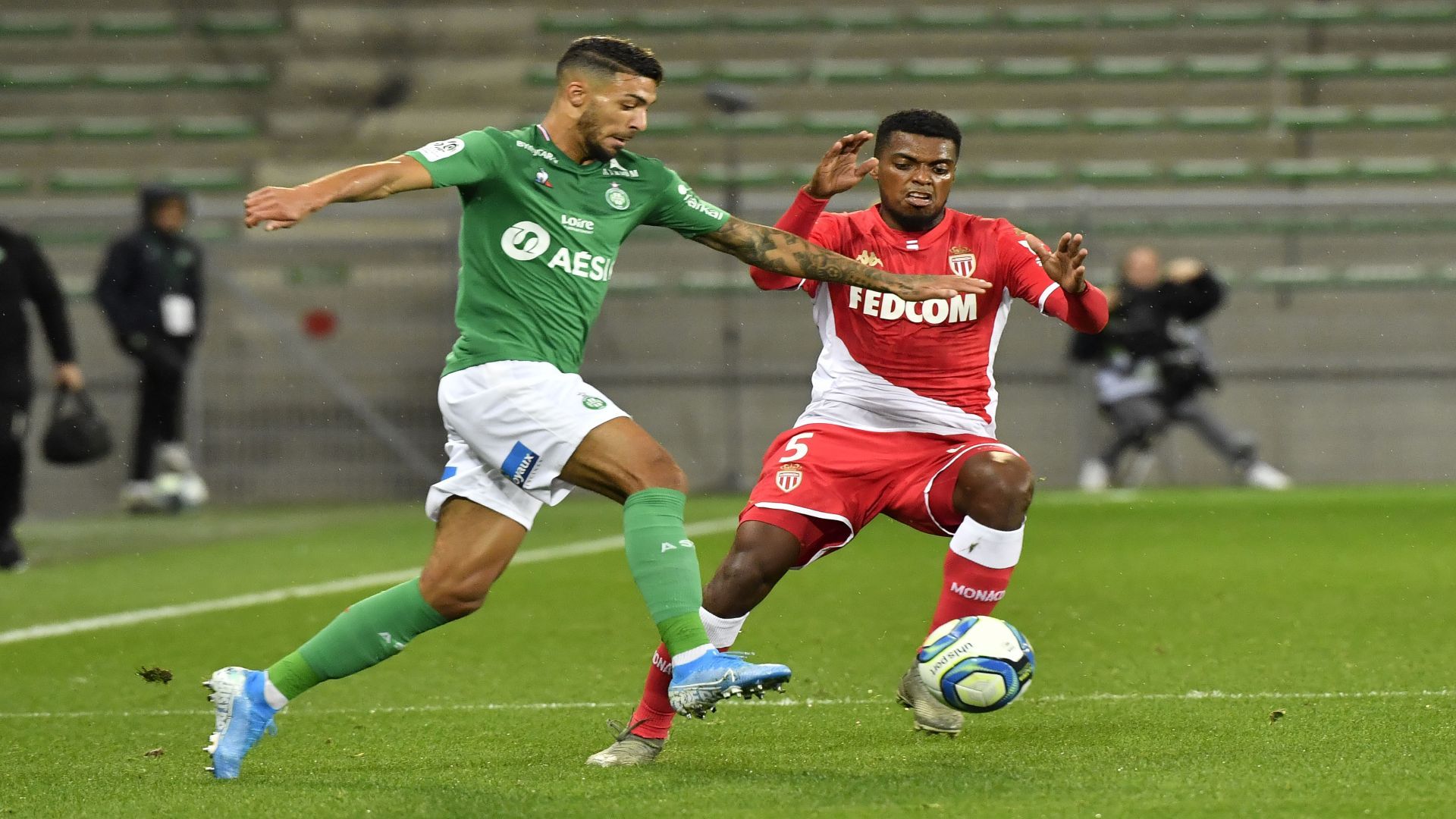 Denis Bouanga Jemerson ASSE Monaco Ligue 1 03112019