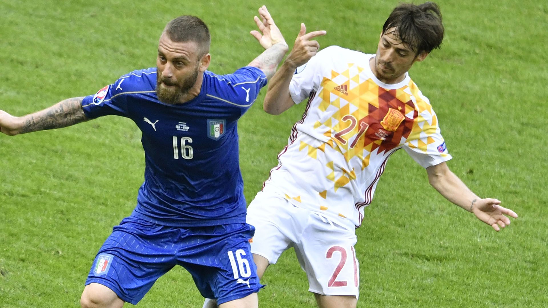 De Rossi Silva Italy Spain Euro 2016