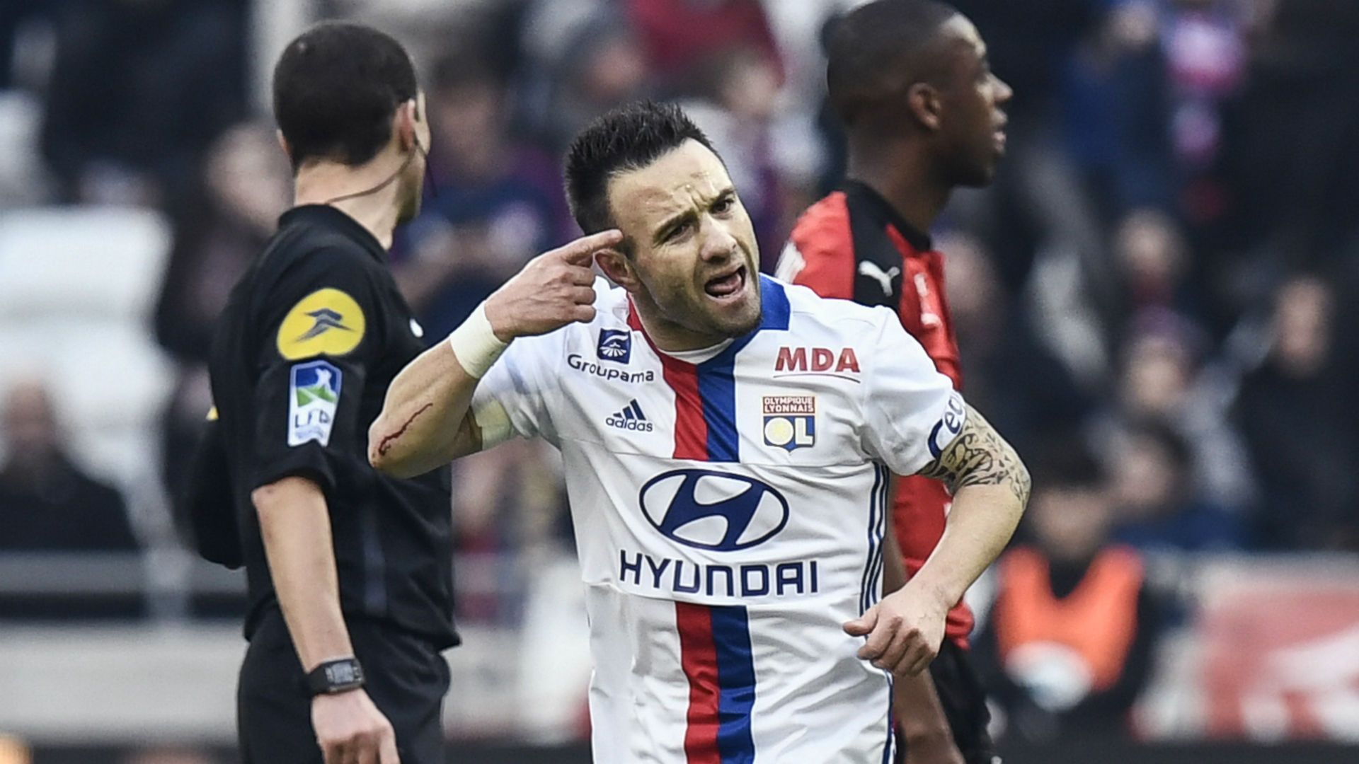 Mathieu Valbuena Lyon Rennes Ligue 1 11122016