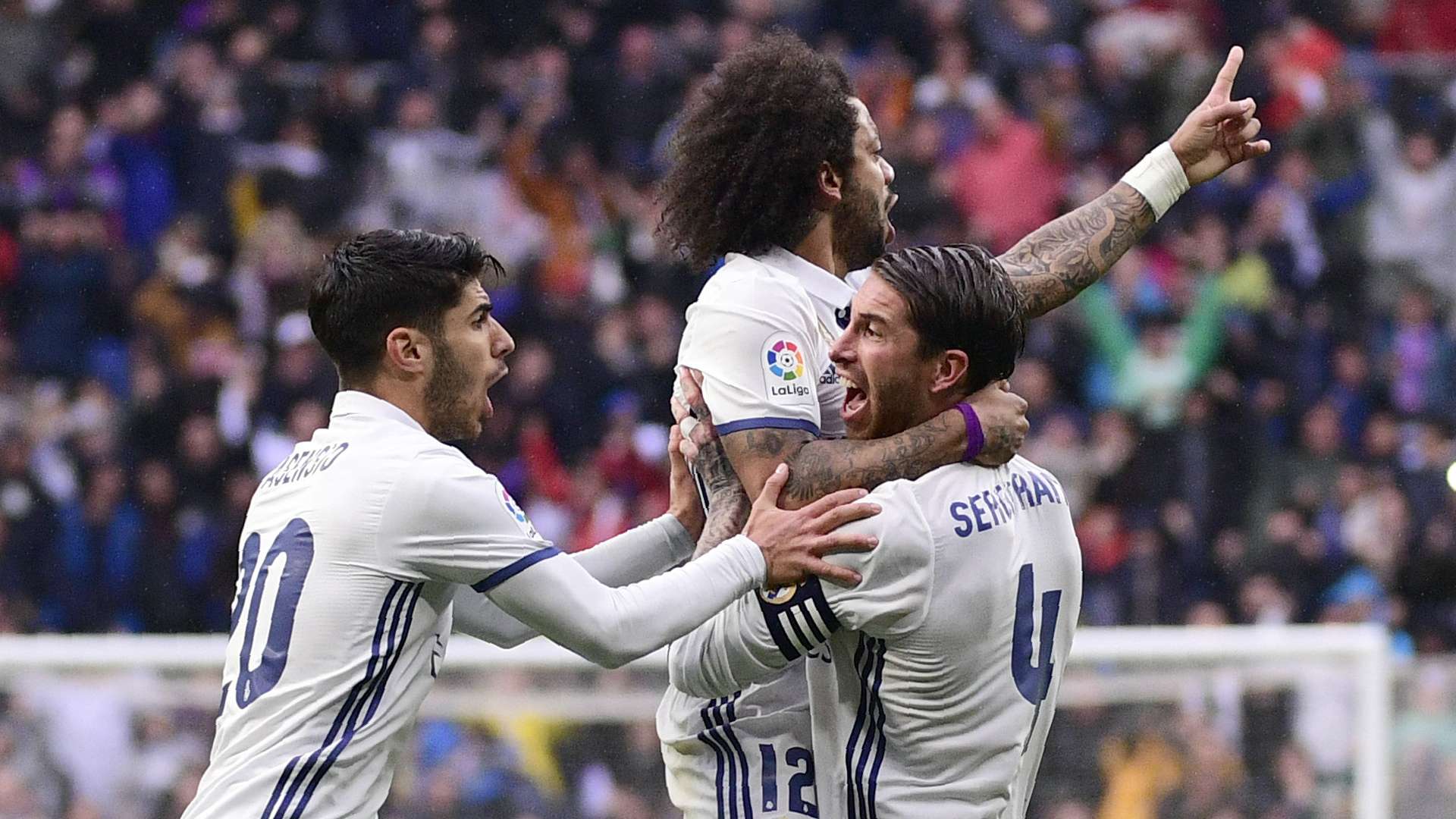 Marcelo Sergio Ramos Marco Asensio Real Madrid Valencia LaLiga 29042017