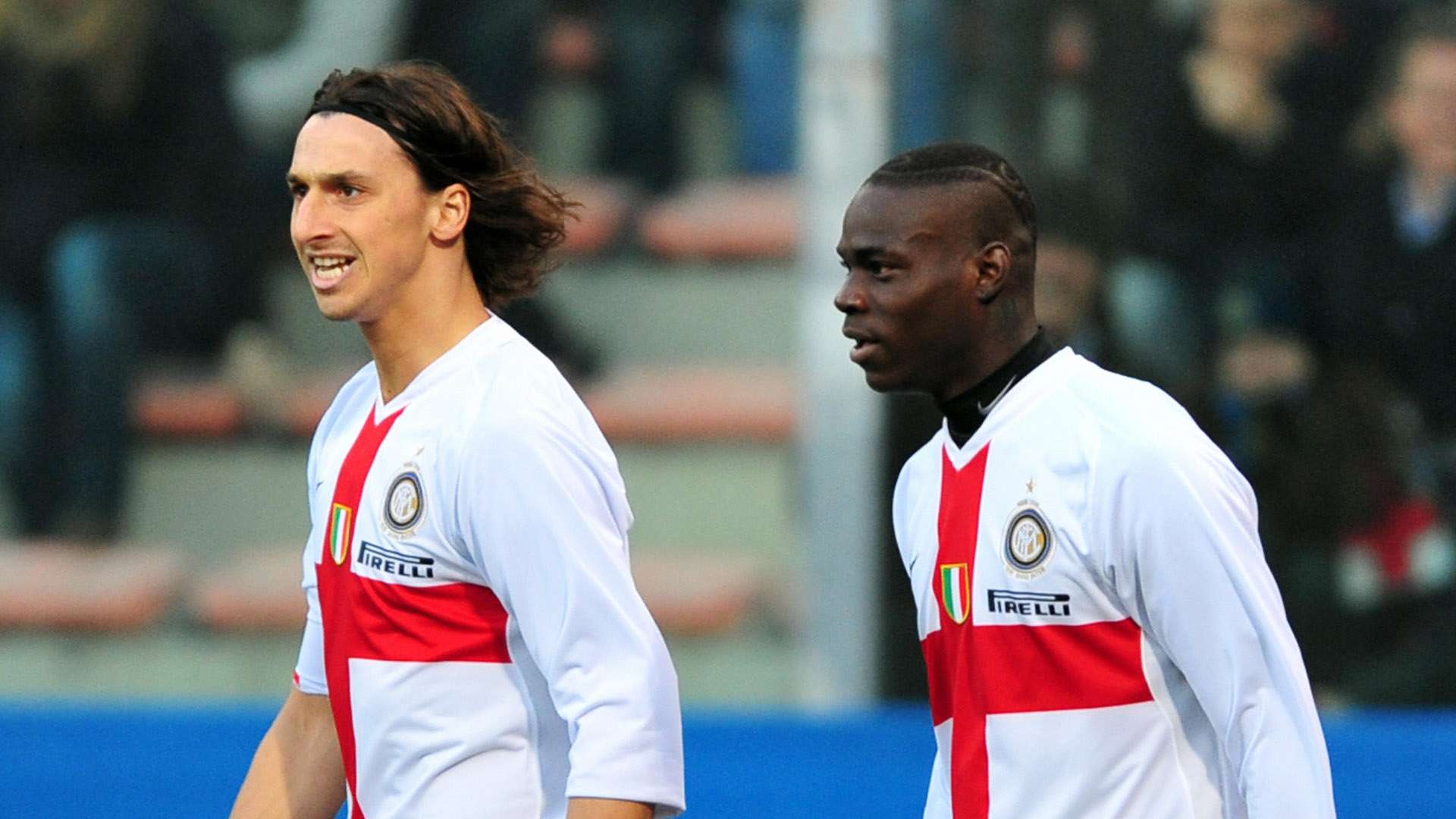 Mario Balotelli Zlatan Ibrahimovic Inter Serie A