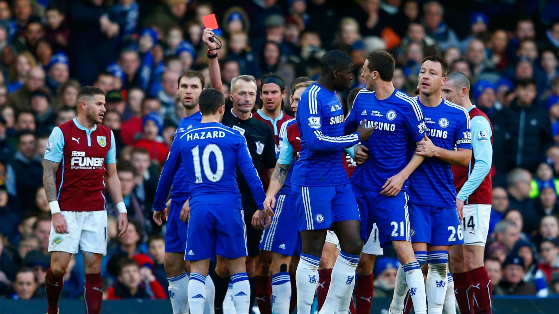 Martin Atkinson; Nemanja Matic Chelsea Burnley