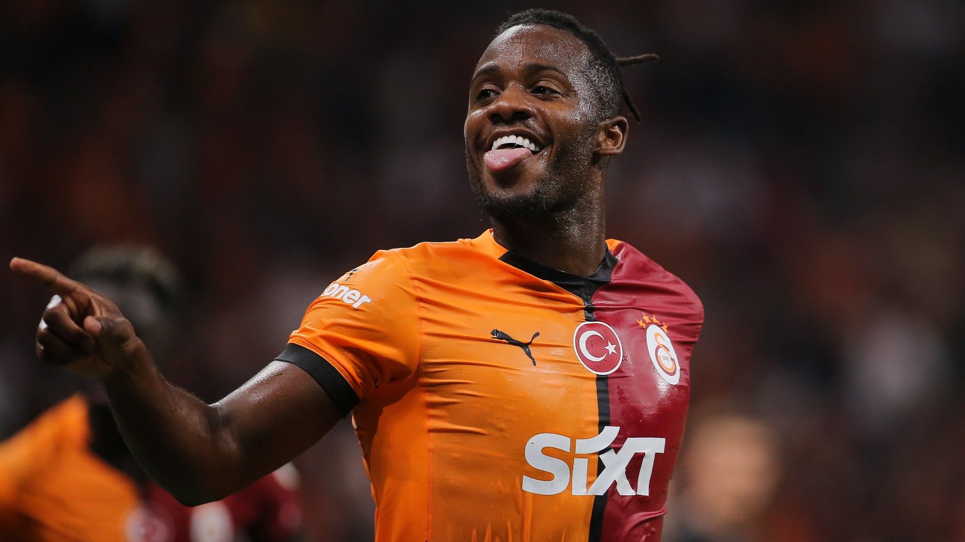 Michy Batshuayi of Galatasaray celebrates 