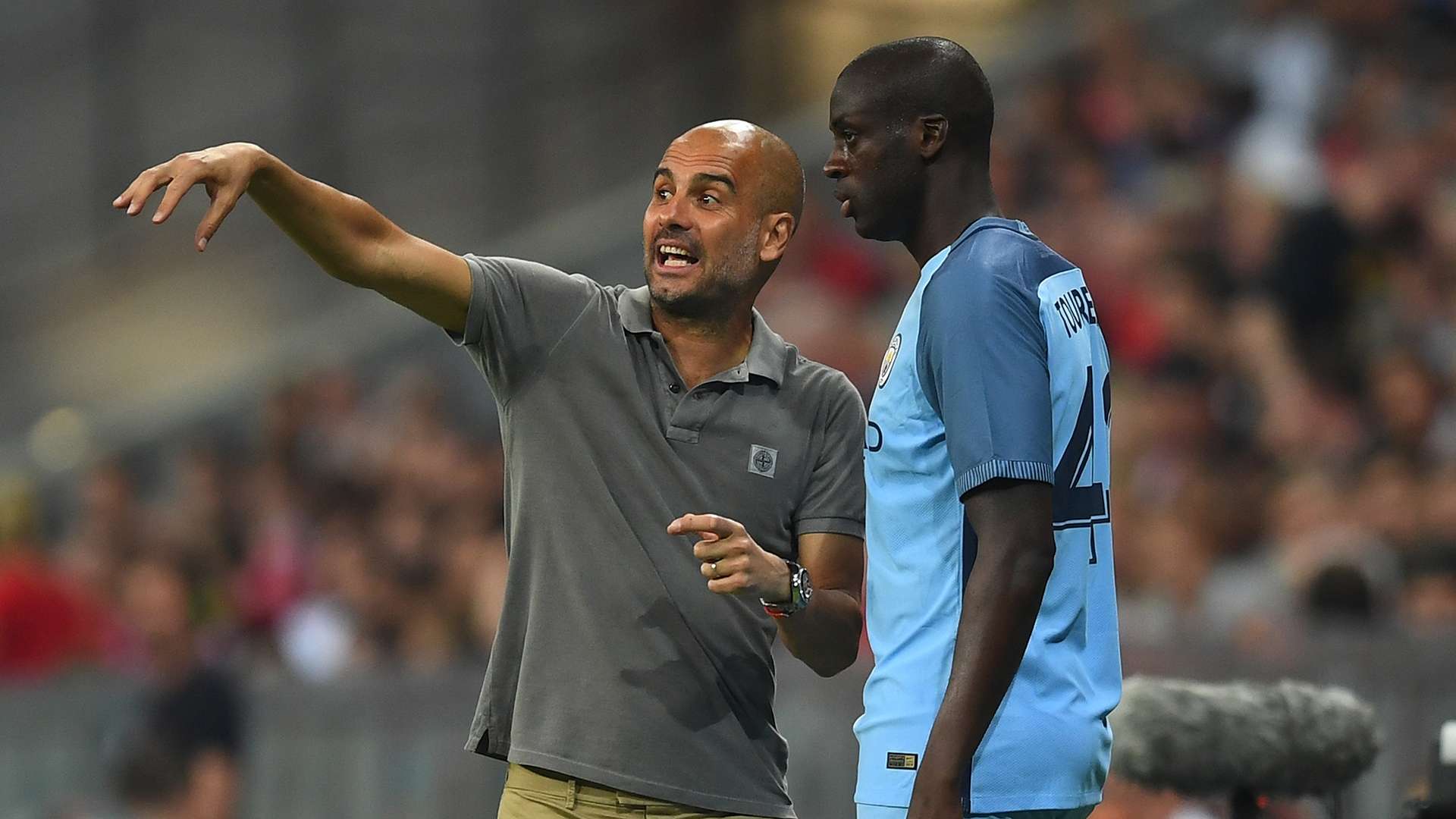 Pep Guardiola Yaya Toure Manchester City