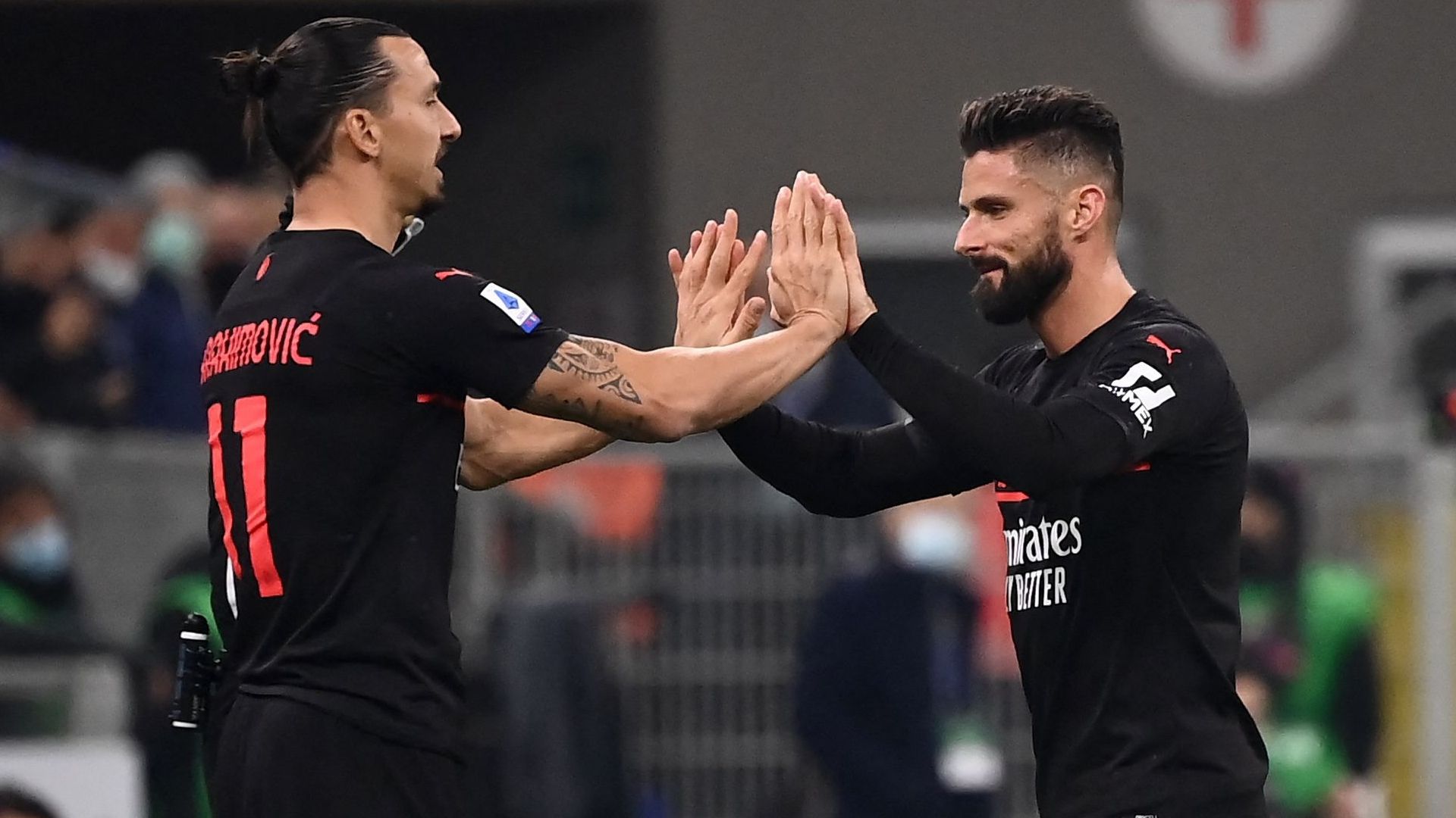 Ibrahimovic Giroud Milan Serie A