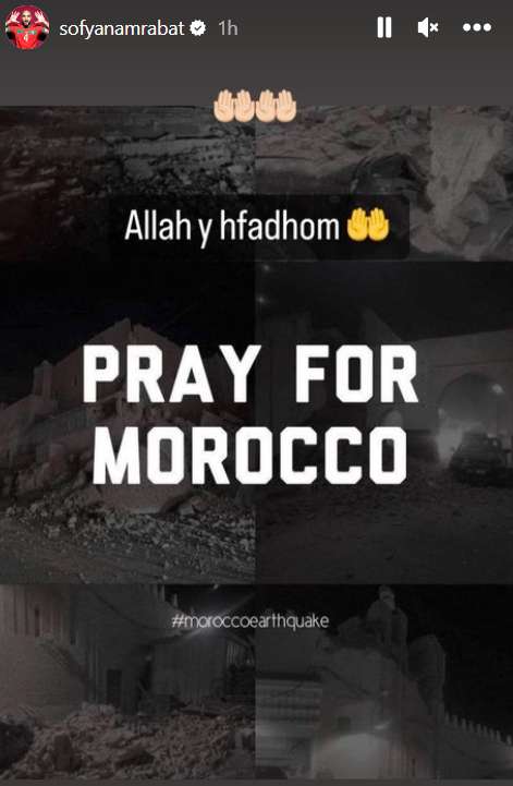 Amrabat Morocco earthquake tribute