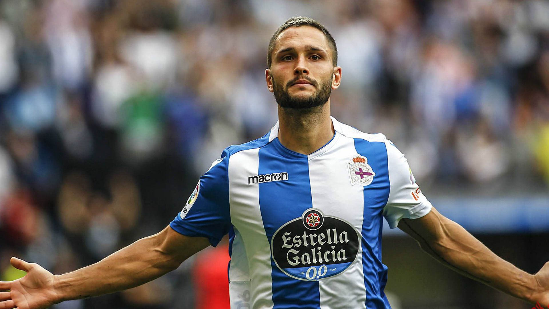 Florin Andone Deportivo La Coruna Real Sociedad La Liga