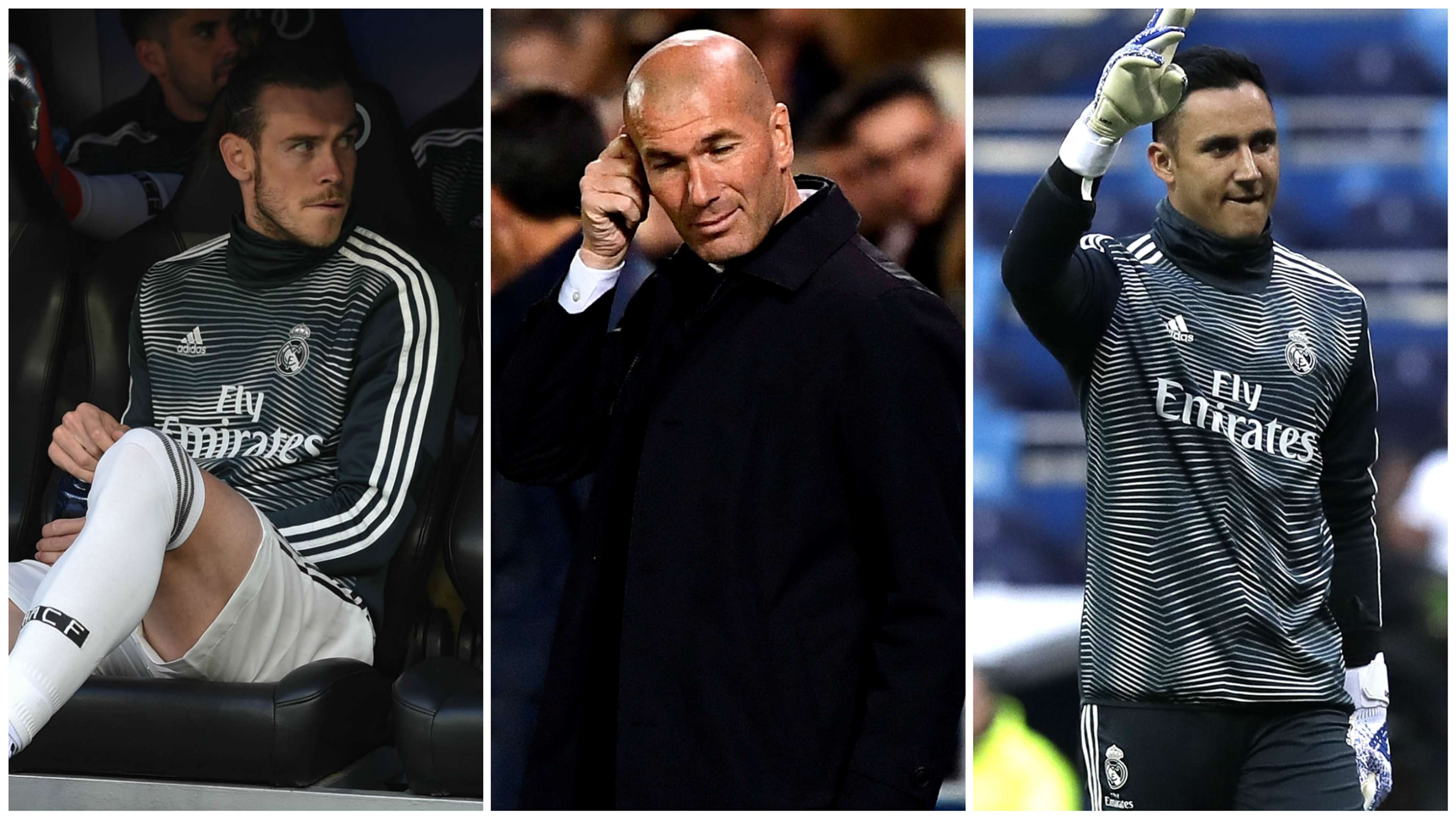 GFX Info Zinedine Zidane Gareth Bale and Keylor Navas, Real Madrid players