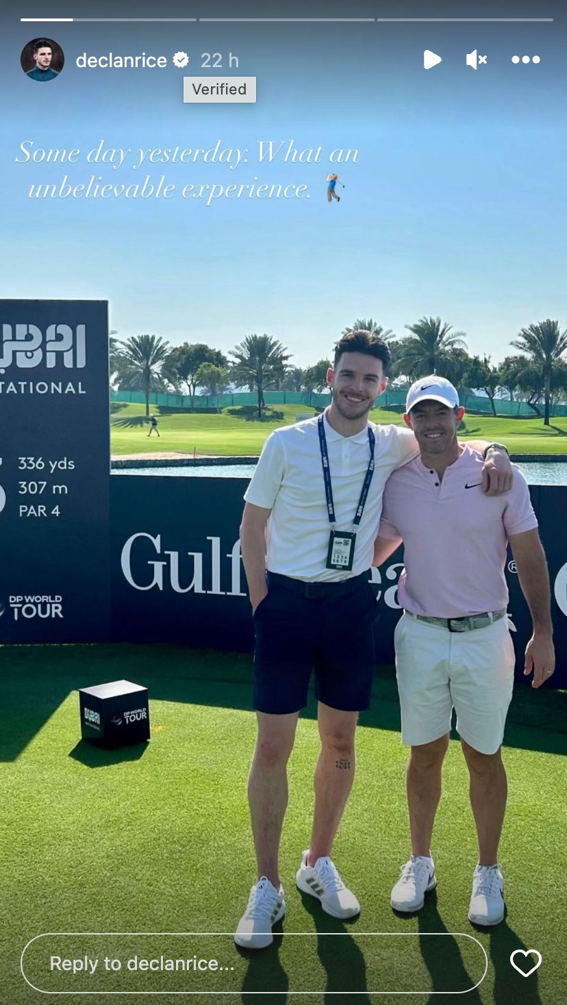 Declan Rice, Rory Mcllroy, Arsenal