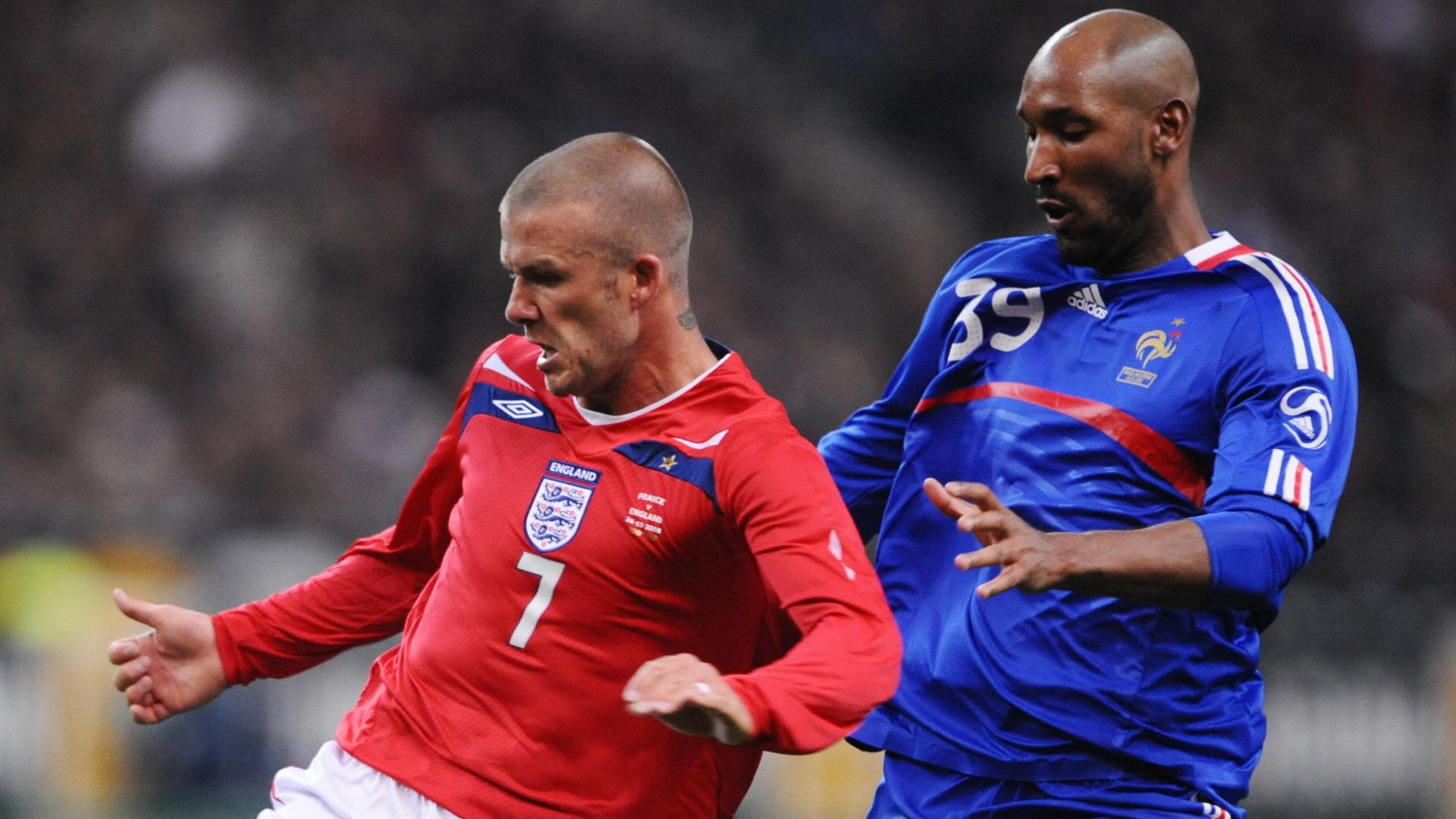 David Beckham England 100 cap Nicolas Anelka