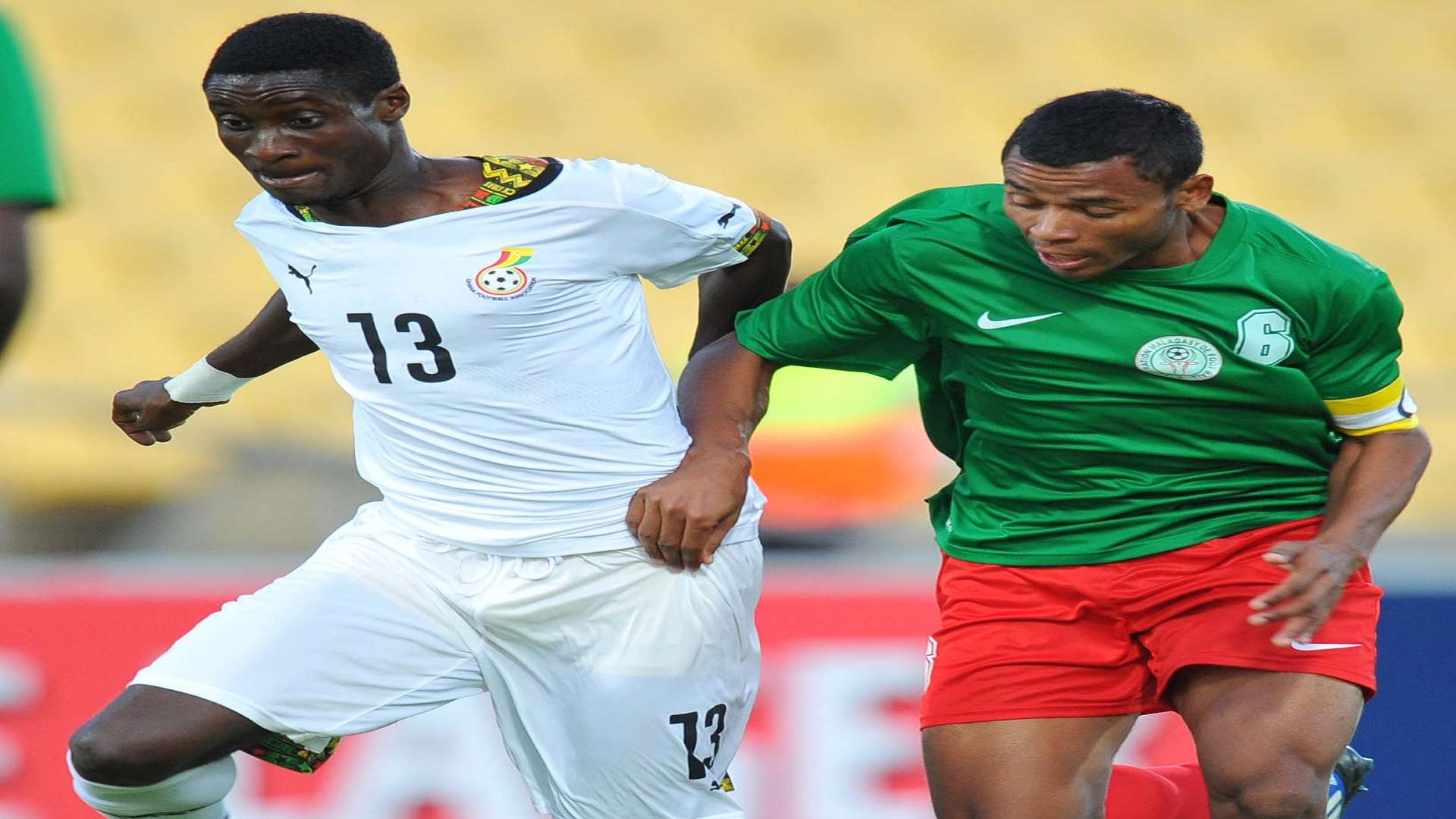 Daniel Darkwah (Ghana) & Rabeson Michael (Madagascar) Cosafa Cup 15 May 2015