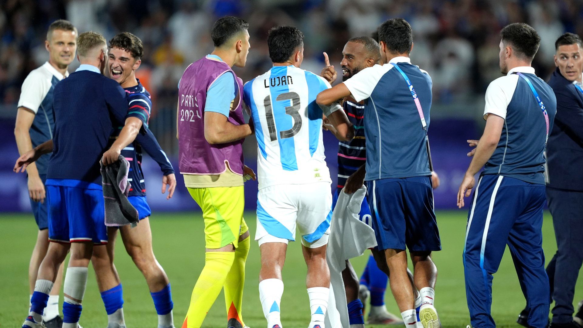 Argentina France 2024 Olympics fight 