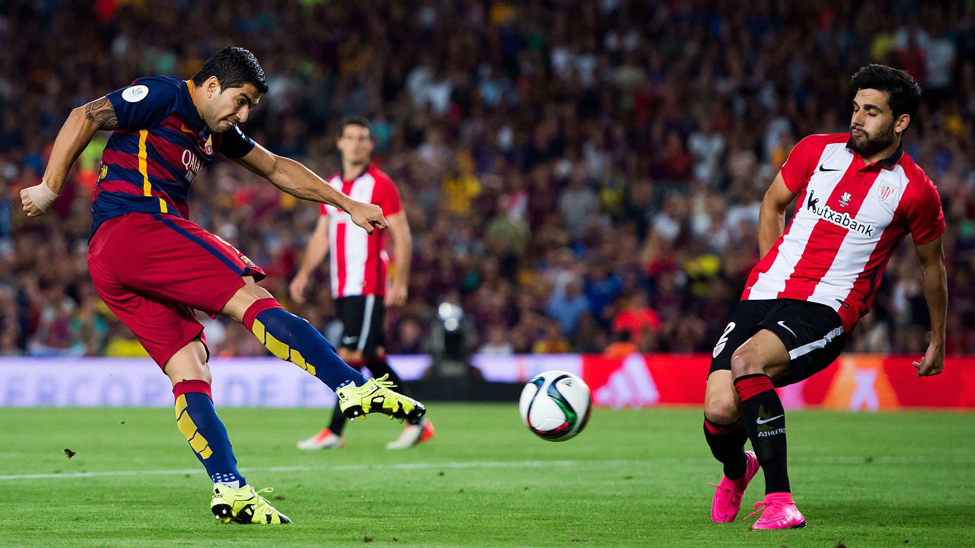 Luis Suarez FC Barcelona Eneko Boveda Atheltic Bilbao Supercopa 08172015