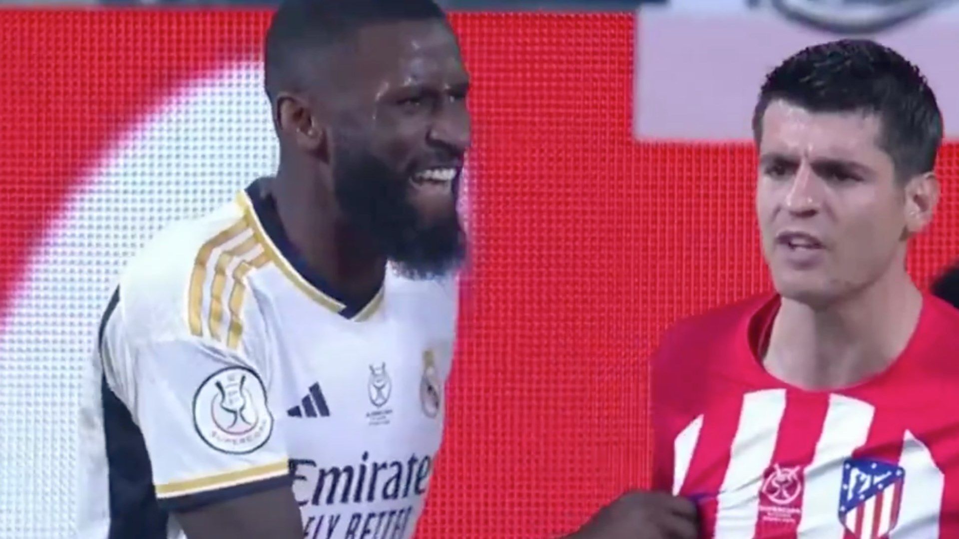 Antonio Rudiger Alvaro Morata Real Madrid Atletico 2024