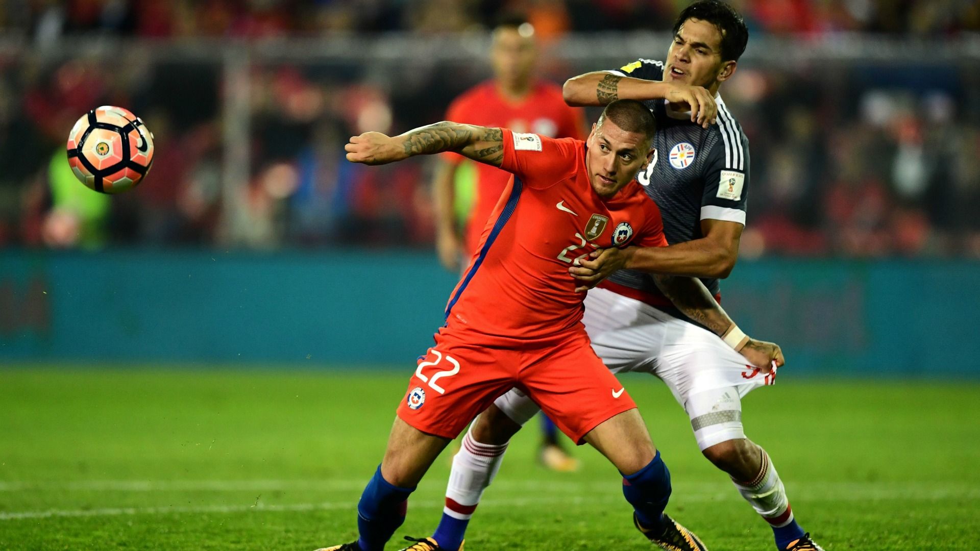 Nicolás Castillo Gustavo Gómez Chile Paraguay 310817