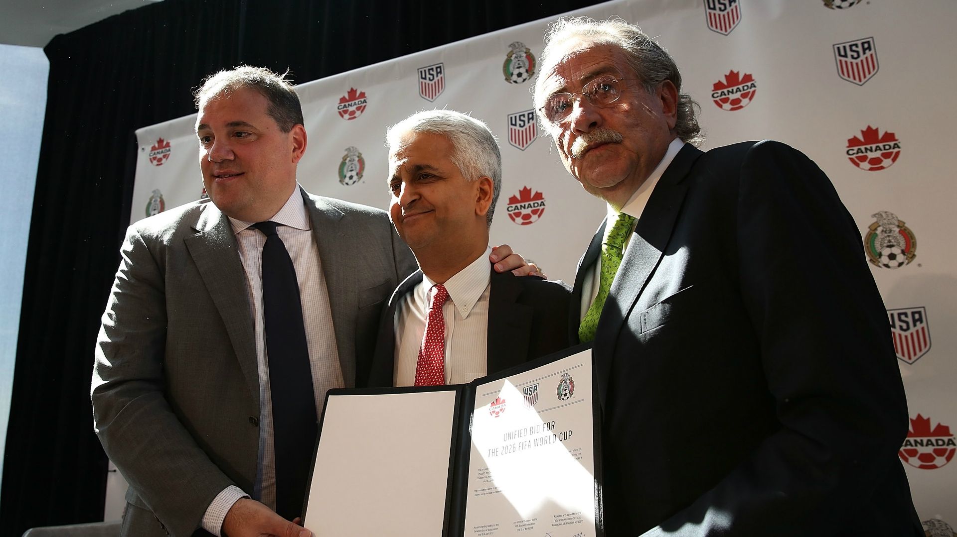 Victor Montagliani Sunil Gulati Decio de Maria Canada USA Mexico