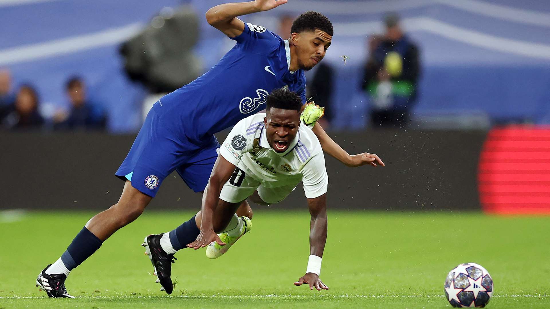 Wesley Fofana Vinicius Junior foul Real Madrid Chelsea Champions League 2022-23