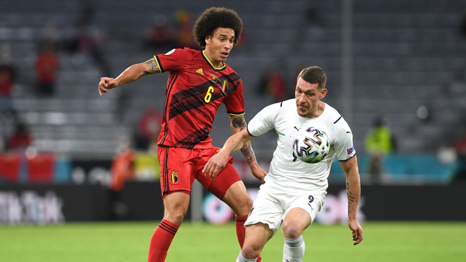 Andrea Belotti Axel Witsel Italy Belgium Euro 2020