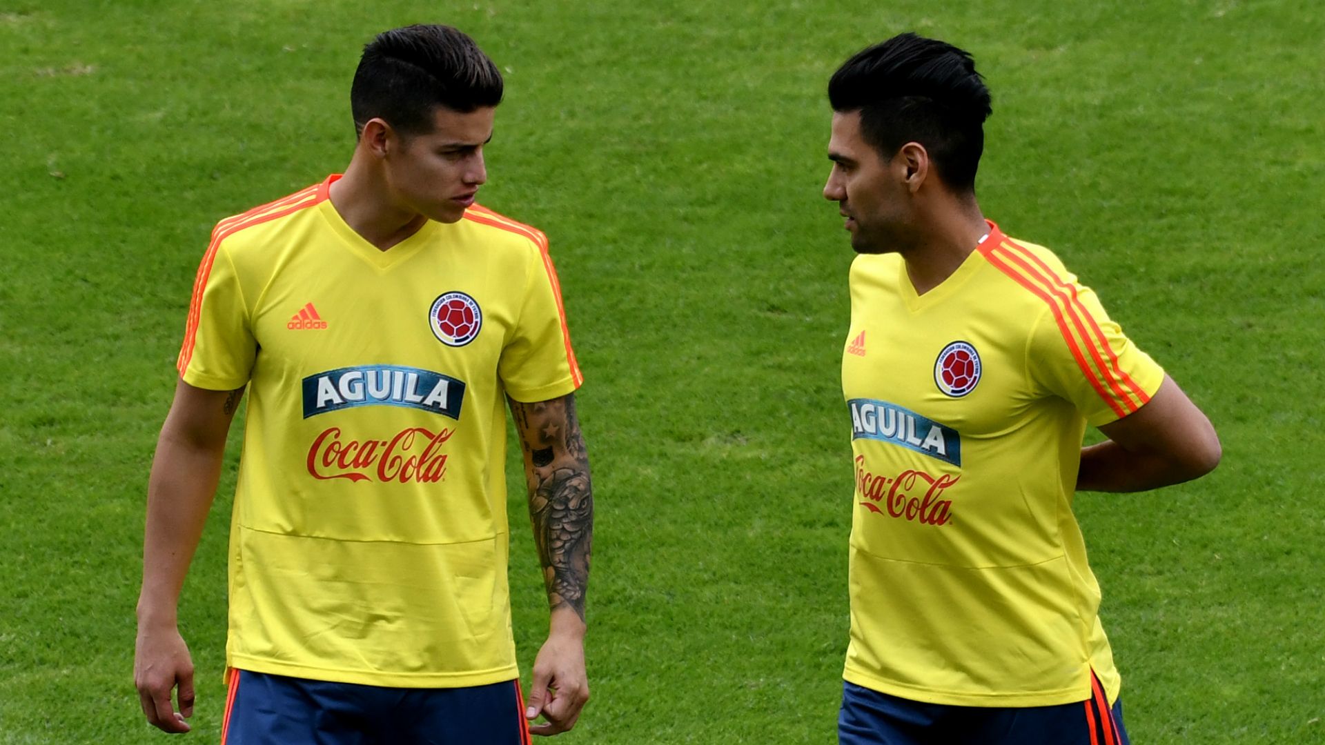 James Rodriguez Radamel Falcao Colombia