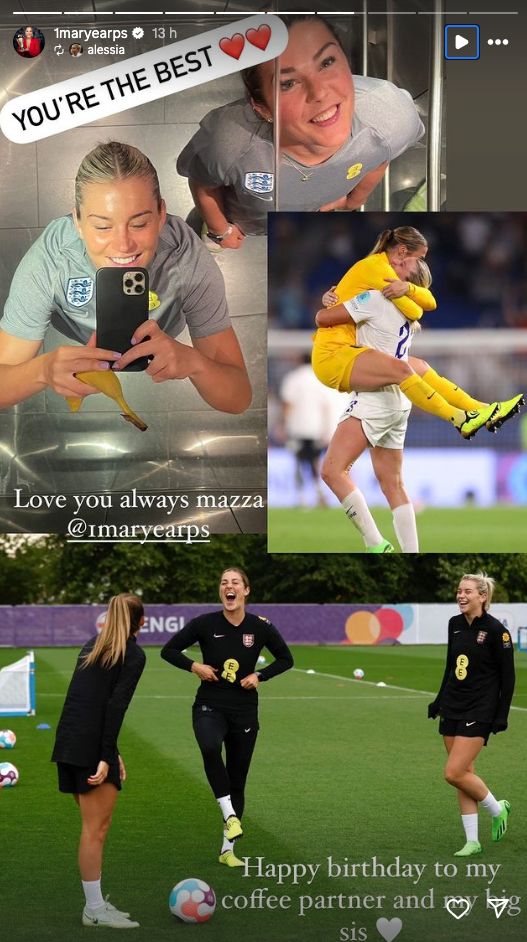 Alessia Russo celebrates Mary Earps' birthday