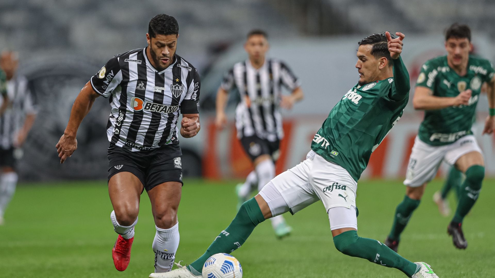 Hulk, Gustavo Gómez, Atlético-MG x Palmeiras, Brasileirão, 14082021