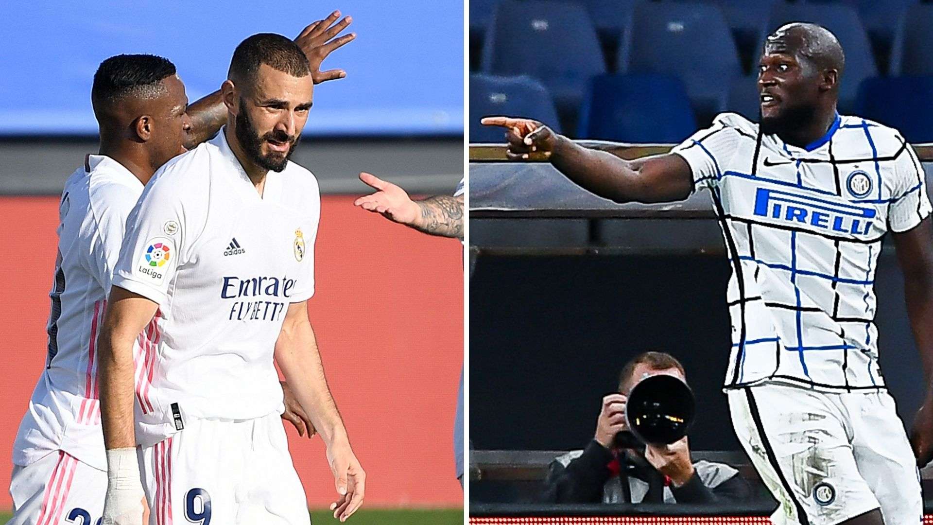 Benzema y Lukaku, Real Madrid e Inter