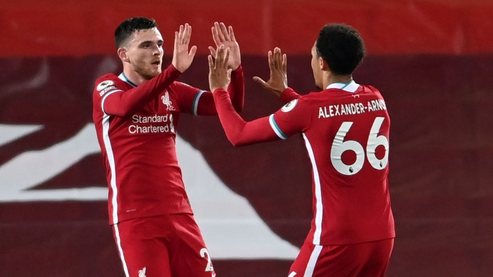 Andrew Robertson Trent Alexander-Arnold Liverpool 2020-21