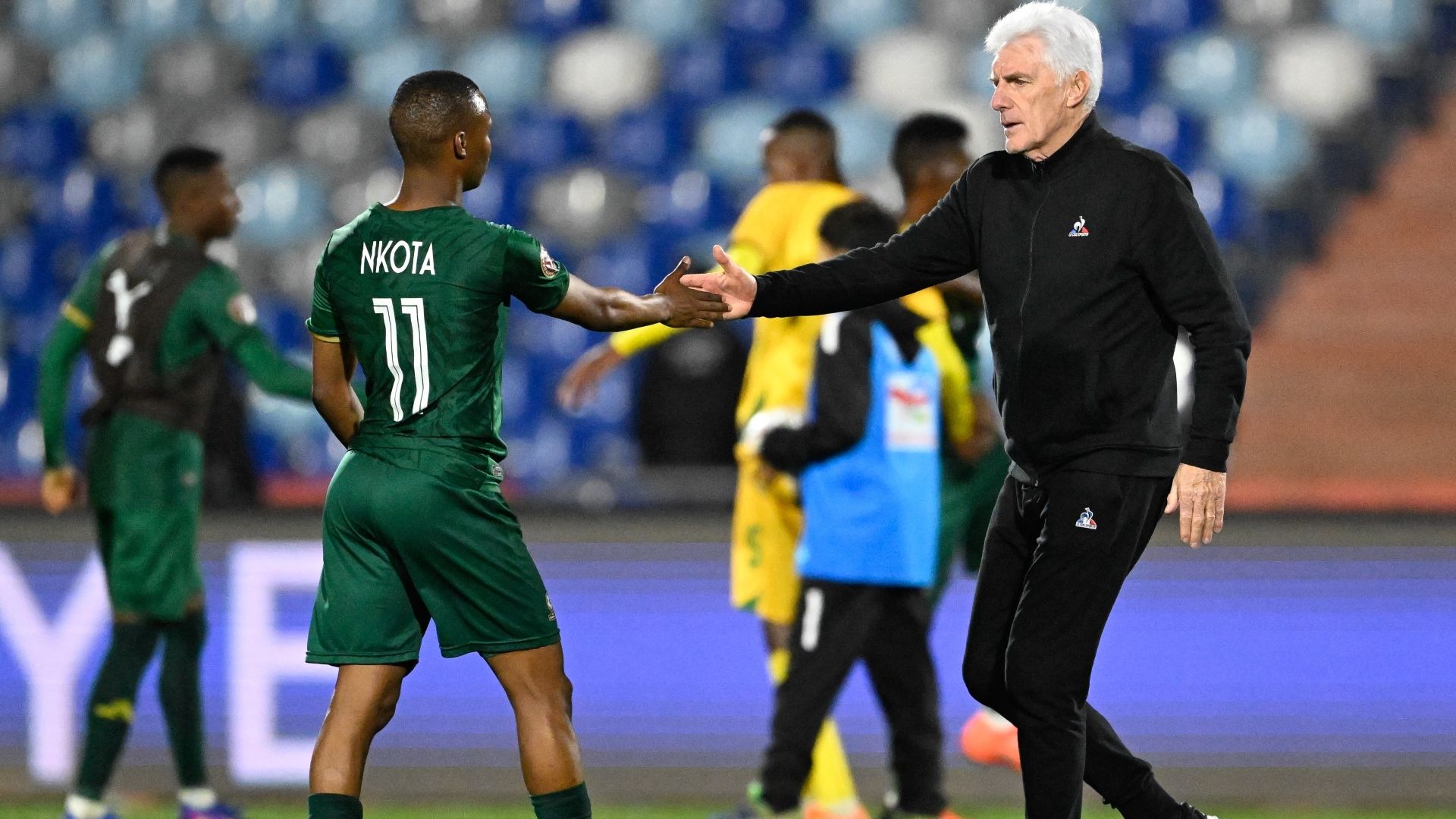 Mohau Nkota and Hugo Broos, Bafana Bafana