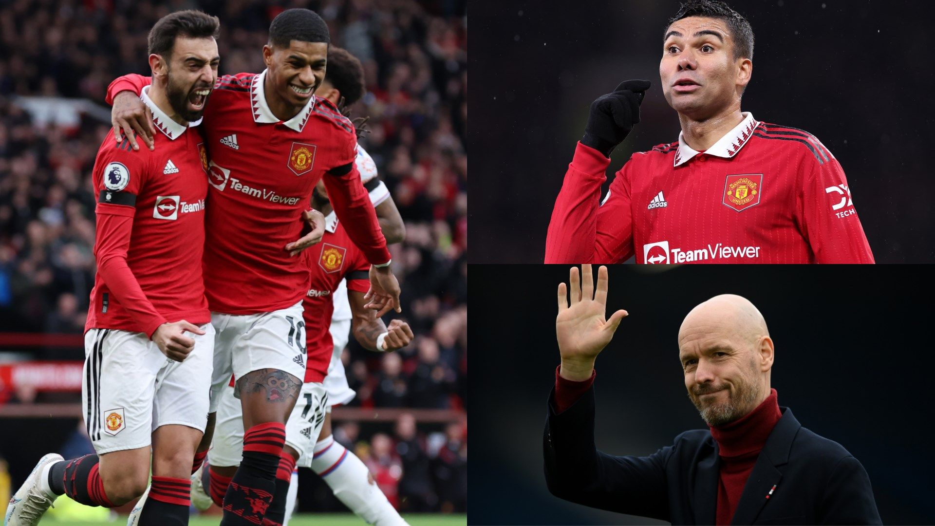 Casemiro Fernandes Rashford Ten Hag composite