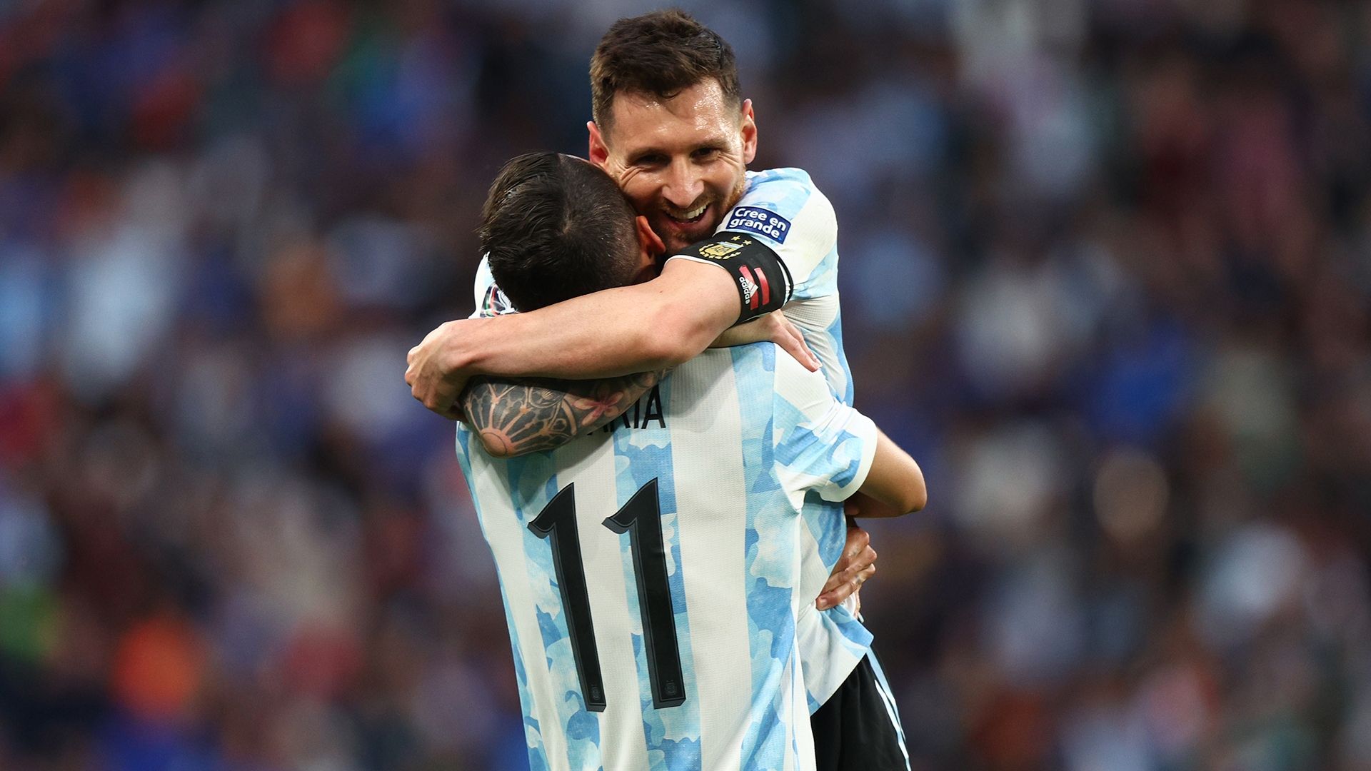 Angel di Maria Lionel Messi Argentina