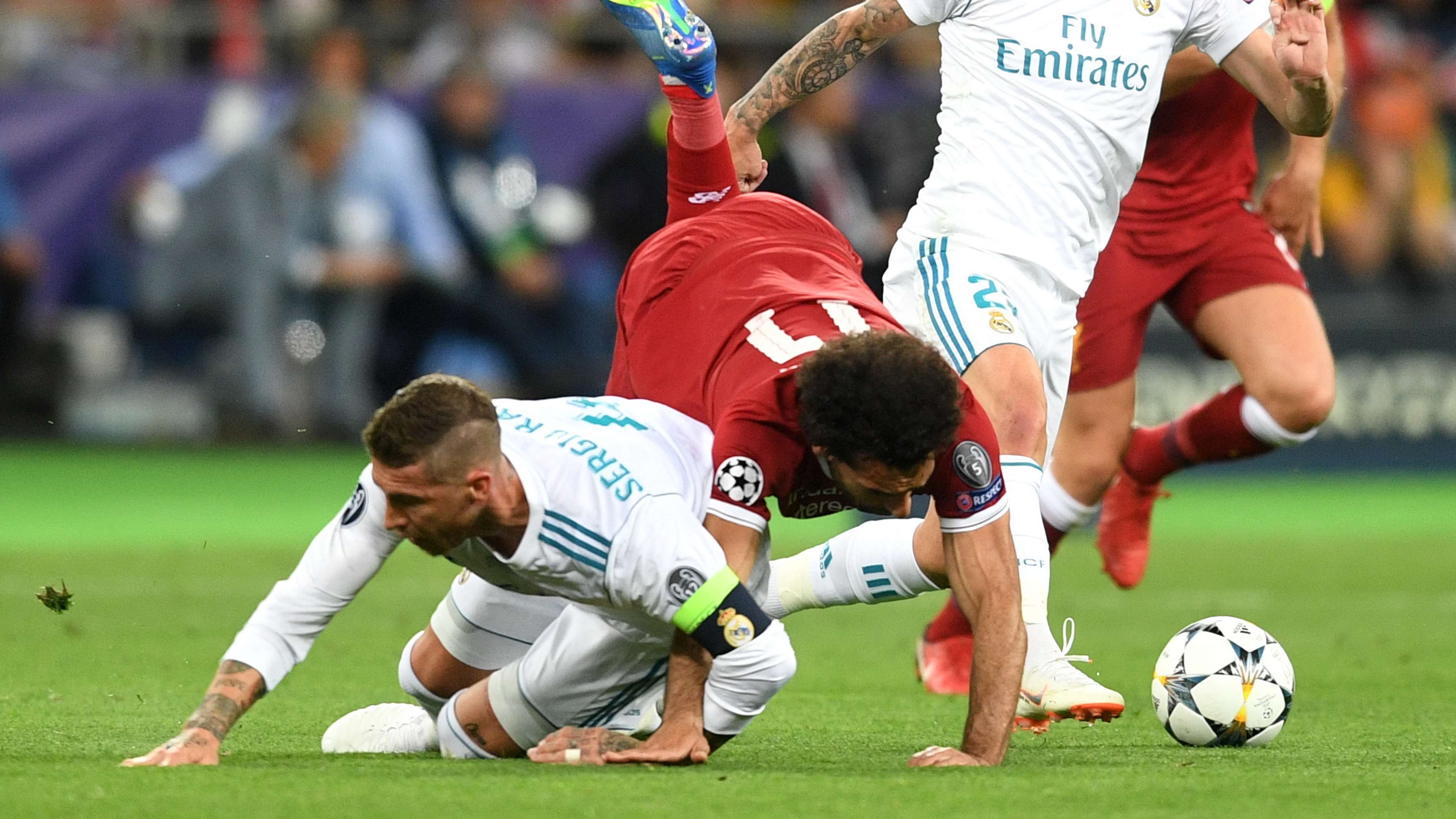 Sergio Ramos Real Madrid Mohamed Salah Liverpool Champions League 2018