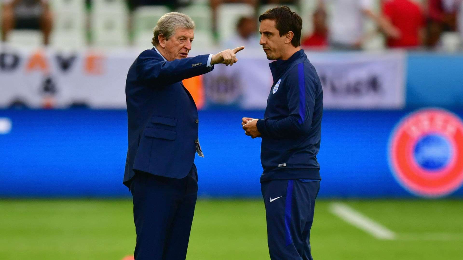 Gary Neville and Roy Hodgson Euro 2016