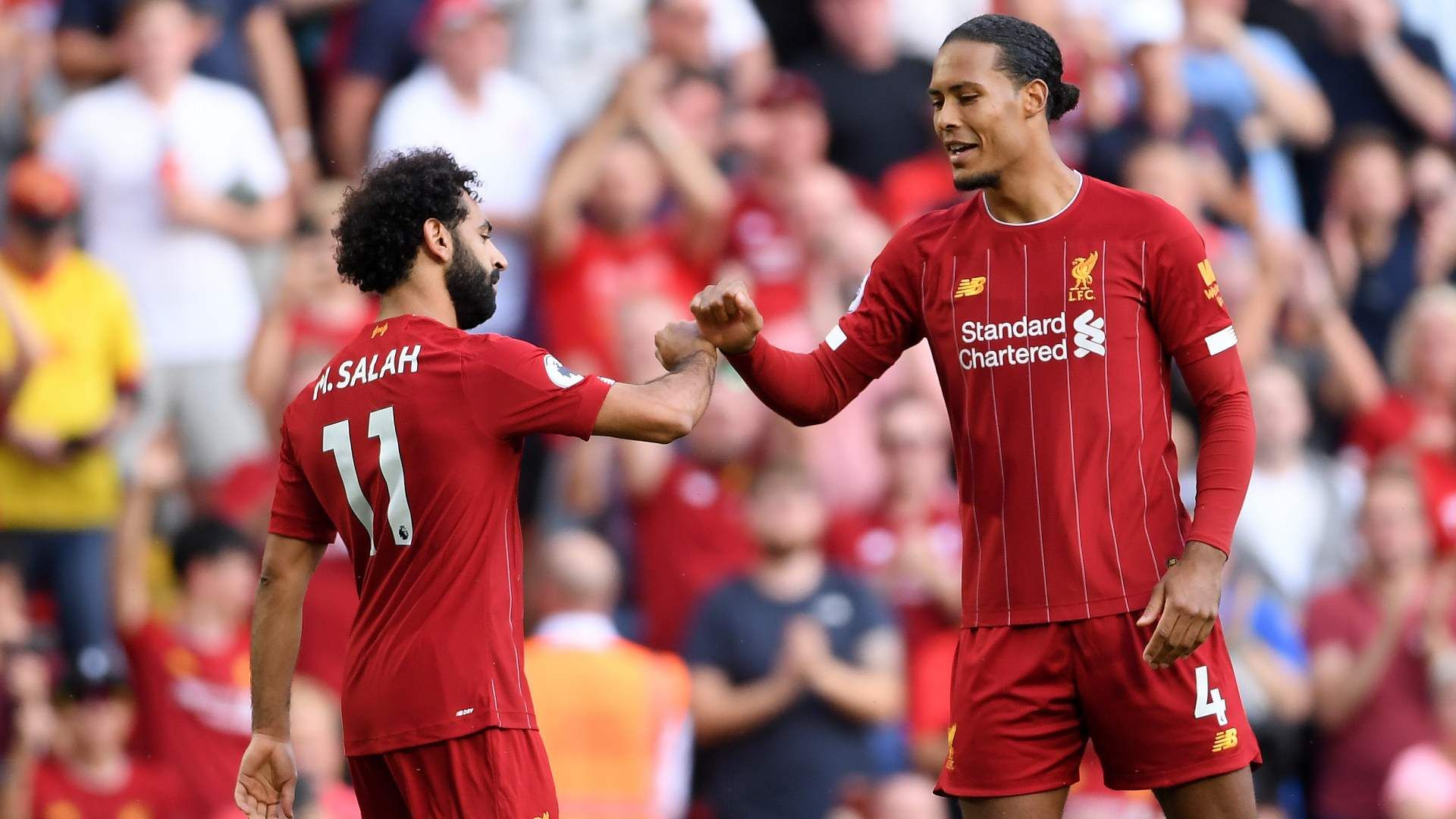 Mohamed Salah Virgil van Dijk Liverpool 2019-20