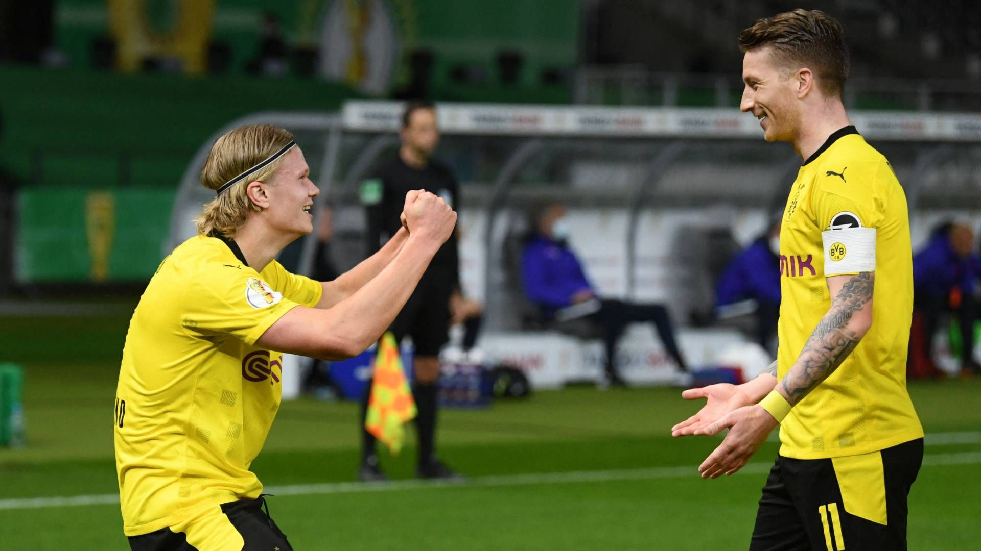 Borussia Dortmund BVB DFB-Pokal Finale Erling Haaland Marco Reus Jubel