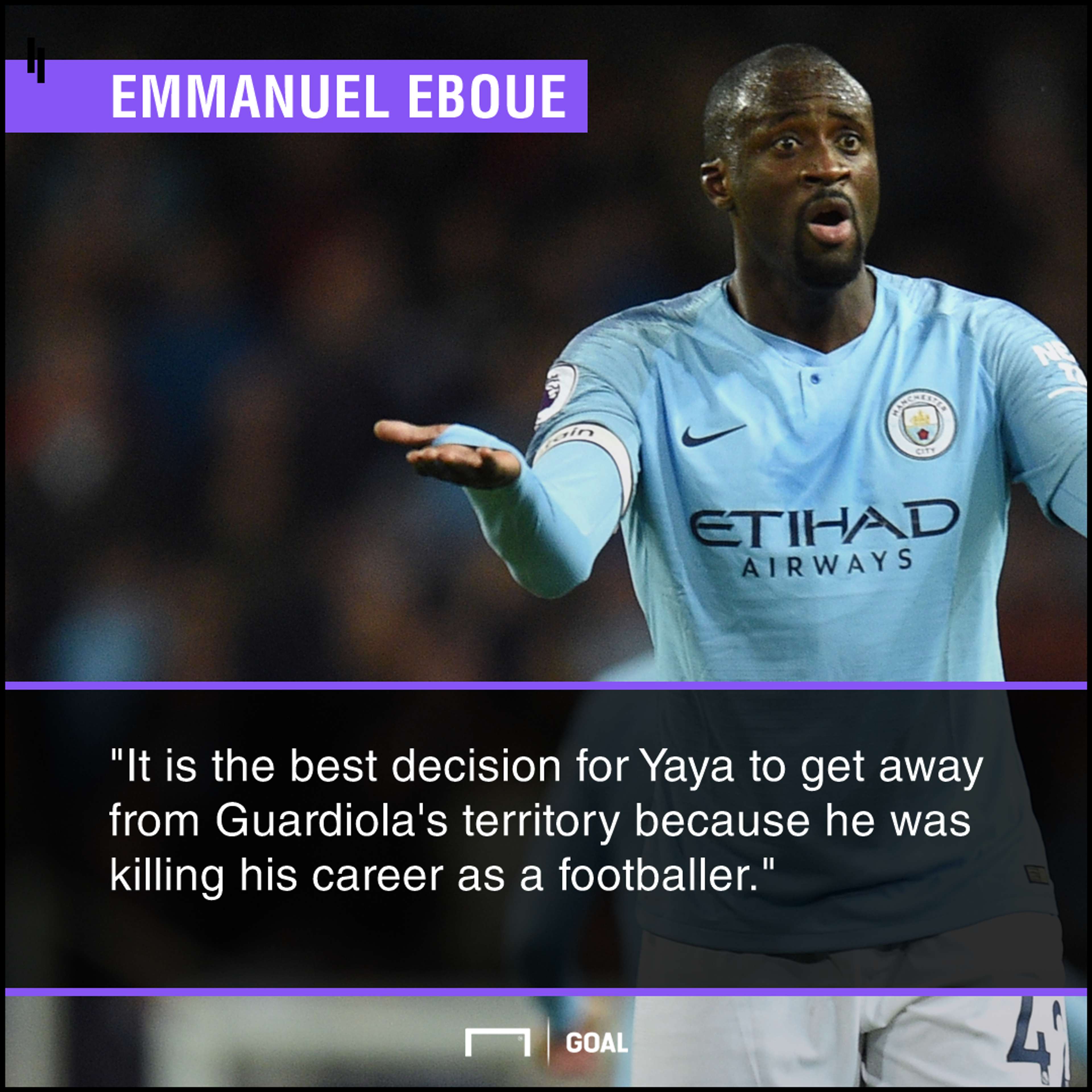 Yaya Toure Pep Guardiola killing career Emmanuel Eboue
