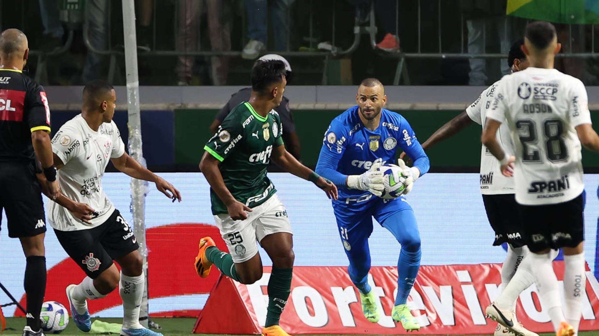 Brasileirão, Palmeiras x Corinthians, Weverton, 29/04/2023