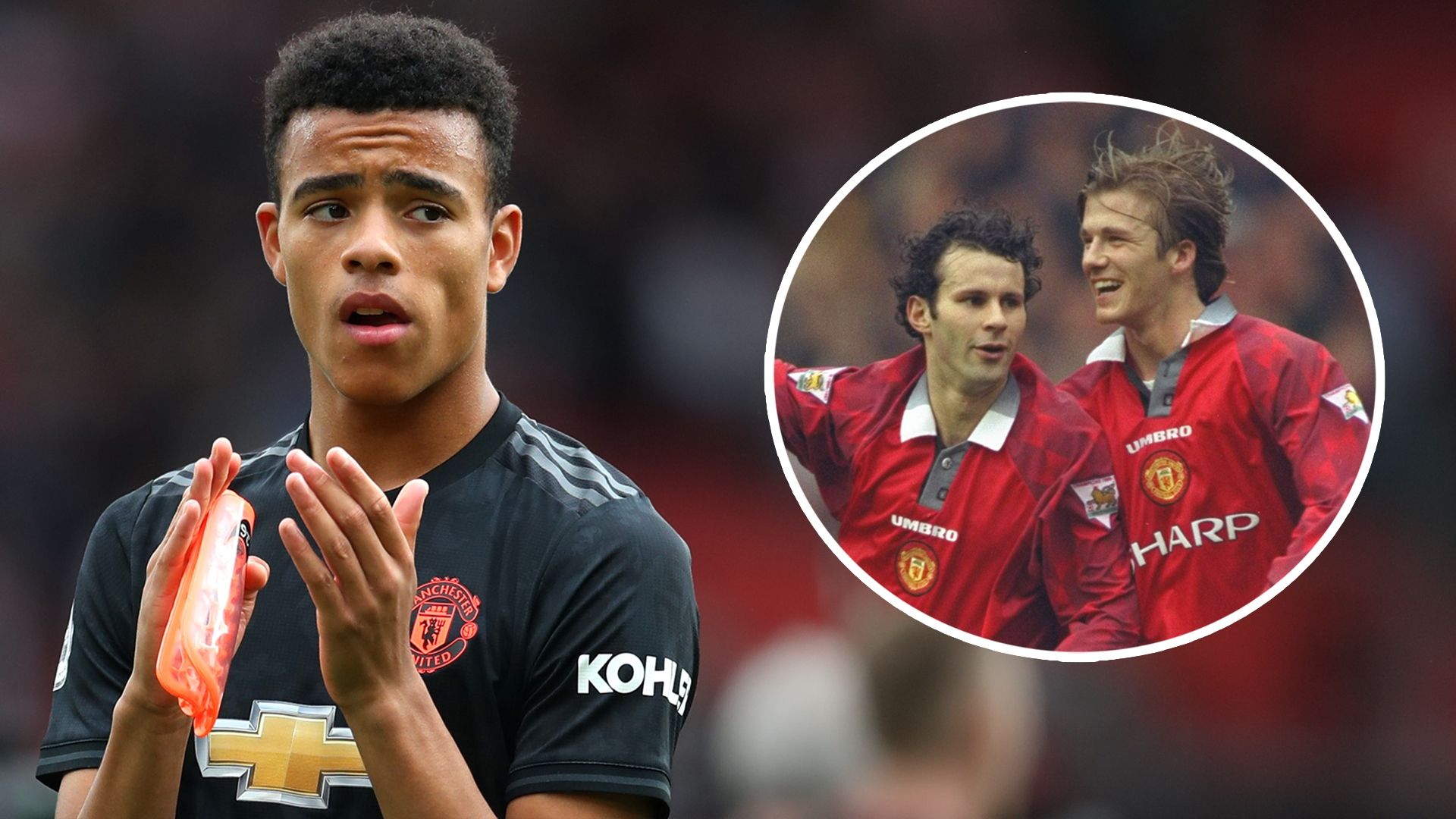 Mason Greenwood Ryan Giggs David Beckham Man Utd