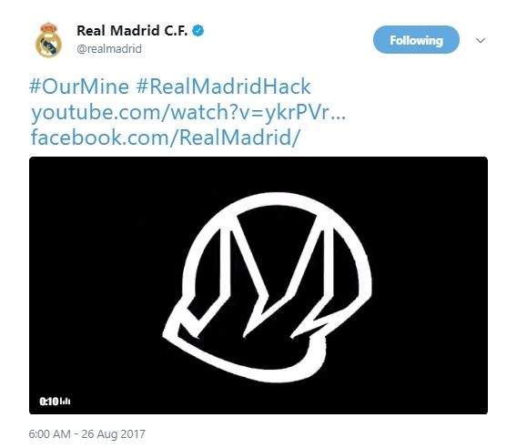 Real Madrid Twitter Hack 2